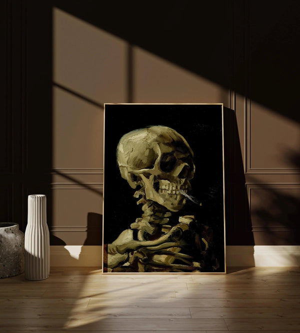 Vincent Van Gogh — Skull with Burning Cigarette | Fine Art Print