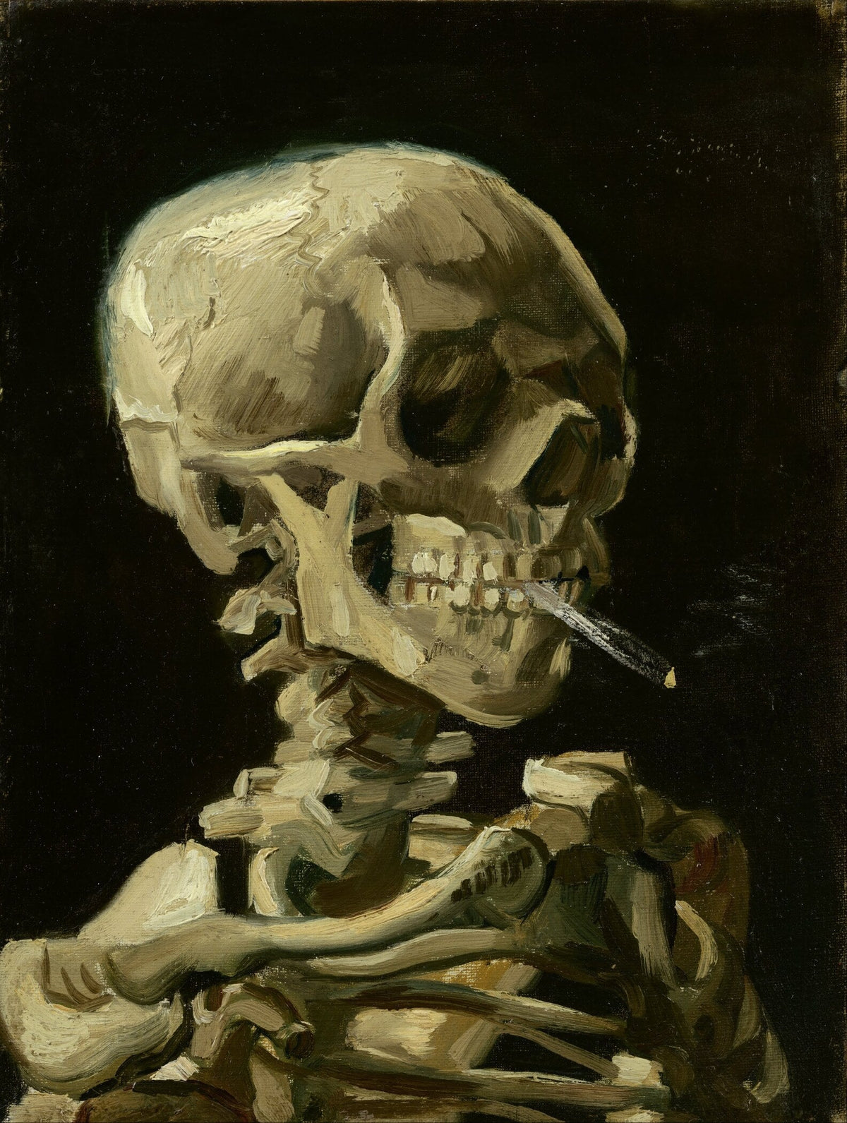 Vincent Van Gogh — Skull with Burning Cigarette | Fine Art Print