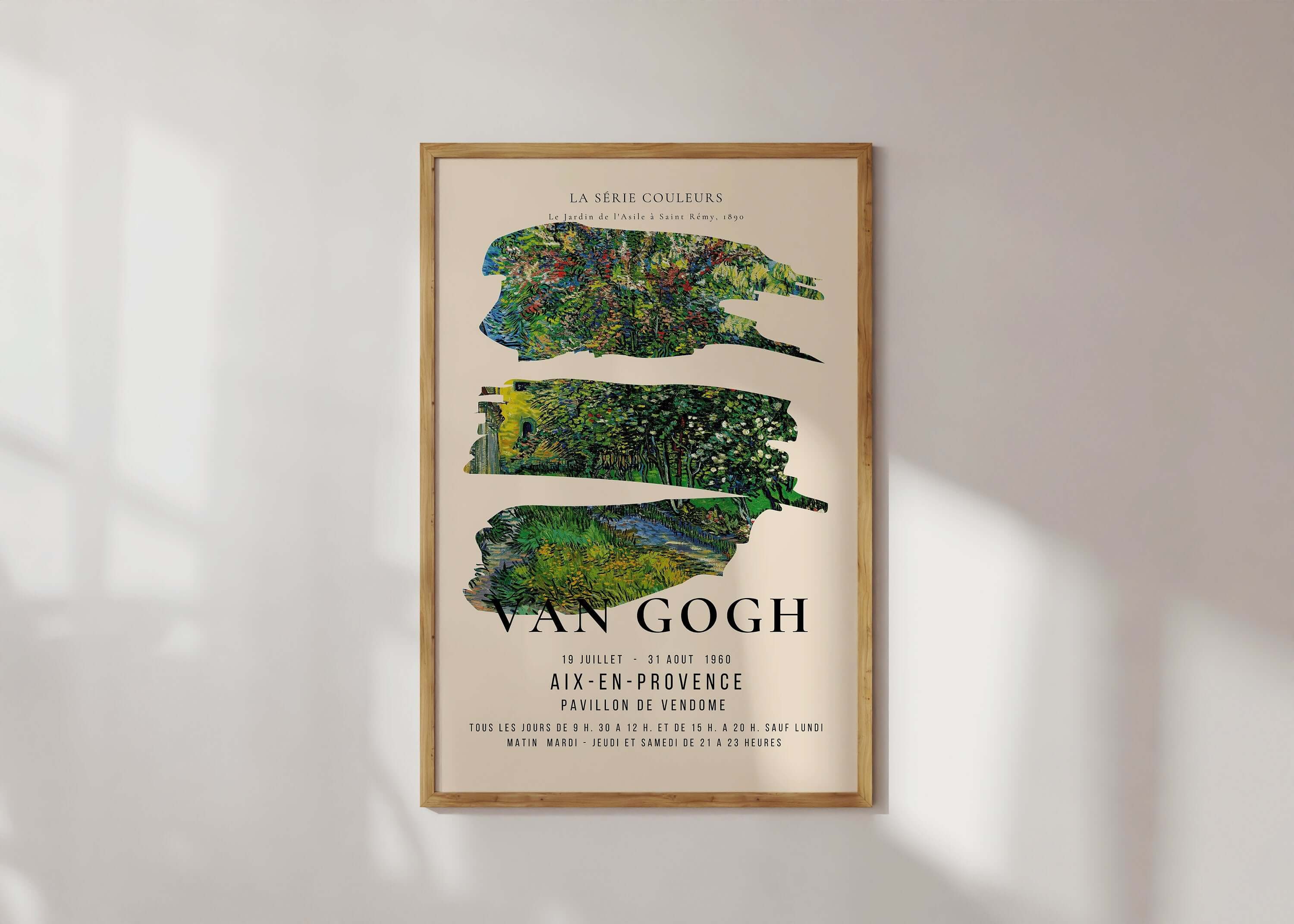 Vincent Van Gogh - St. Remy | Iconic Classic Impressionist Exhibition Poster Fine Art Print (available framed or unframed) - 9ArtPrints