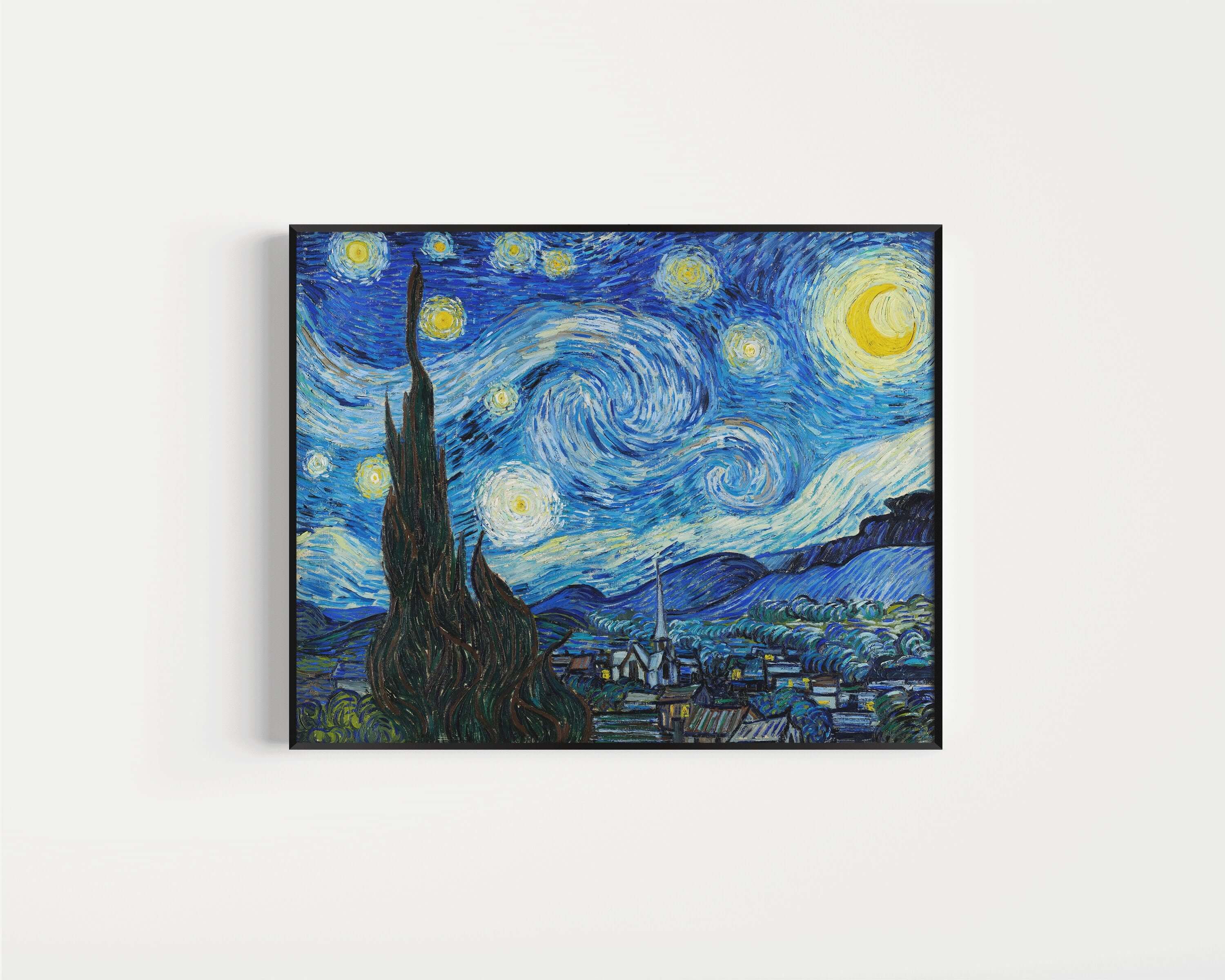 Vincent Van Gogh - Starry Night | Iconic Classic Impressionist Fine Art Print (available framed or unframed) - 9ArtPrints