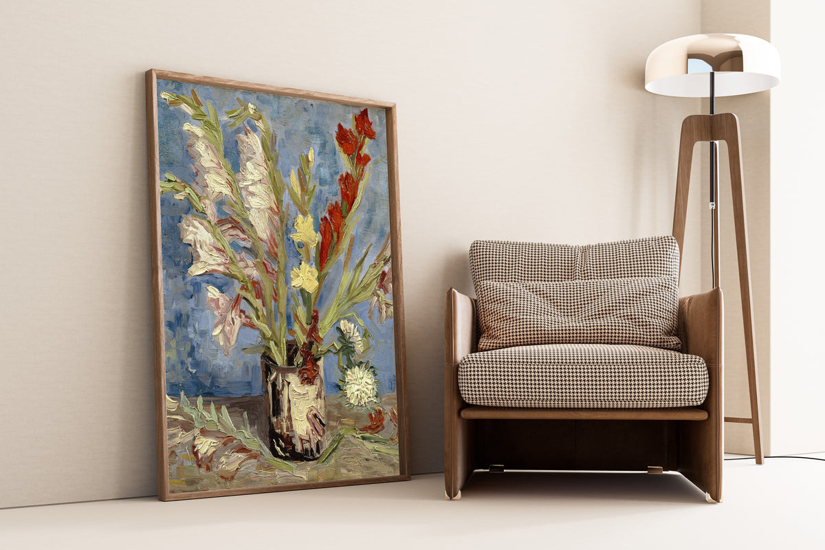 Vincent van Gogh — Vase with Gladioli and China Asters | Fine Art Print - 9ArtPrints