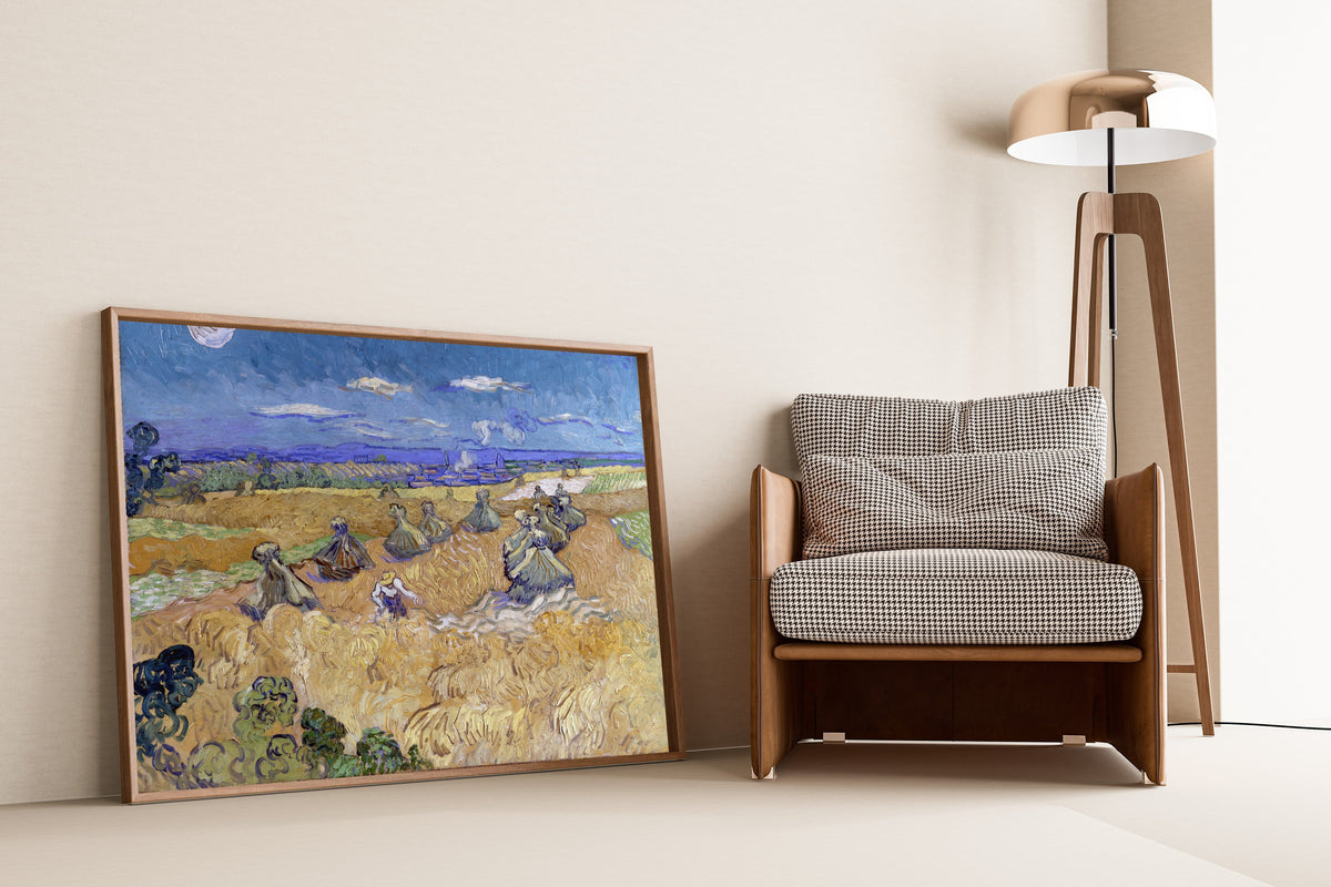 Vincent van Gogh — Wheat Fields with Reaper, Auvers | Fine Art Print - 9ArtPrints