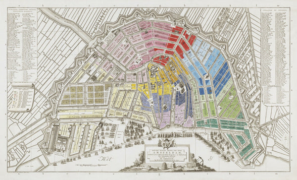 Vintage Amsterdam Map | Antique Dutch City Cartography Print