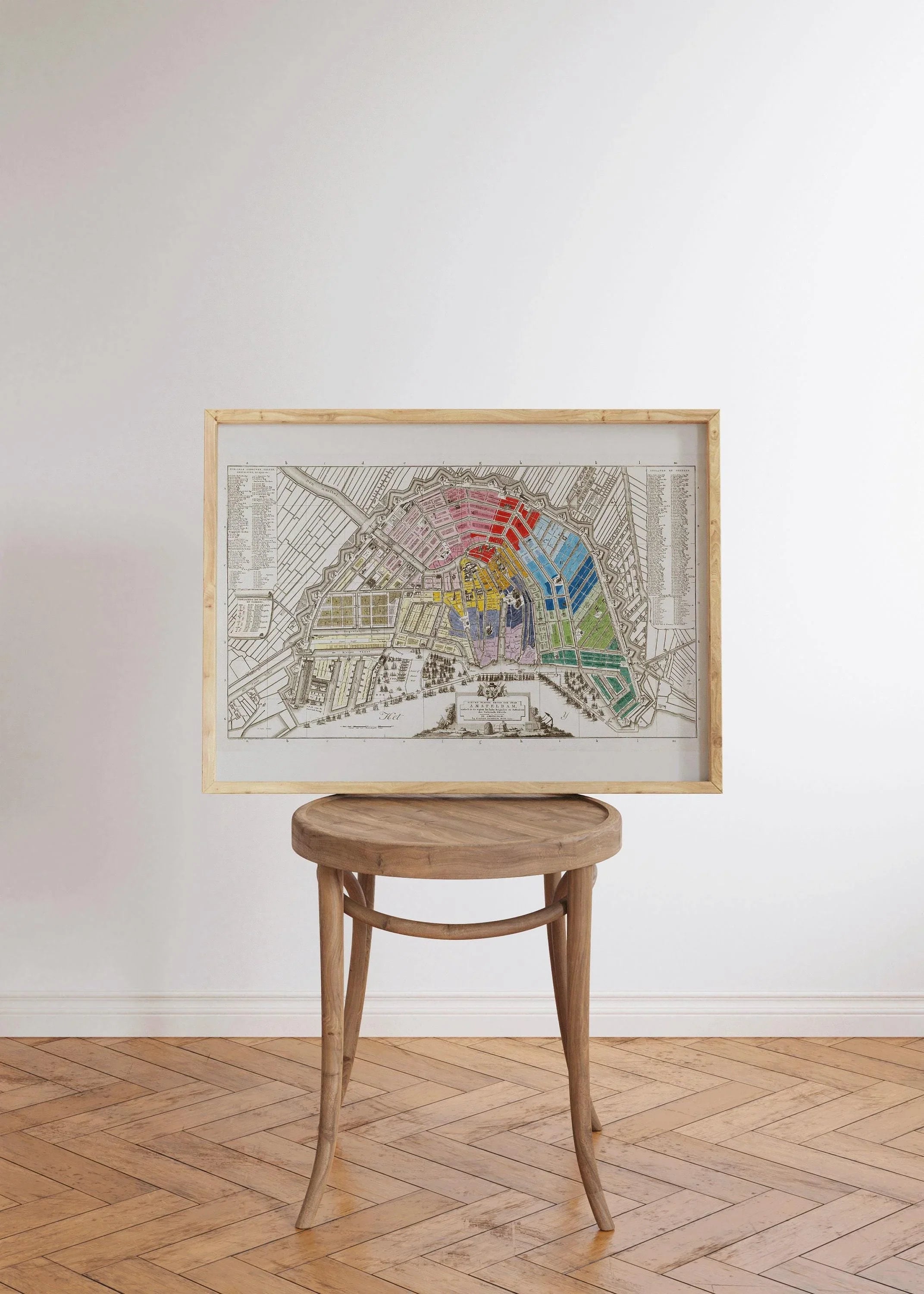 Vintage Amsterdam Map Print (available handframed or unframed) - 9ArtPrints