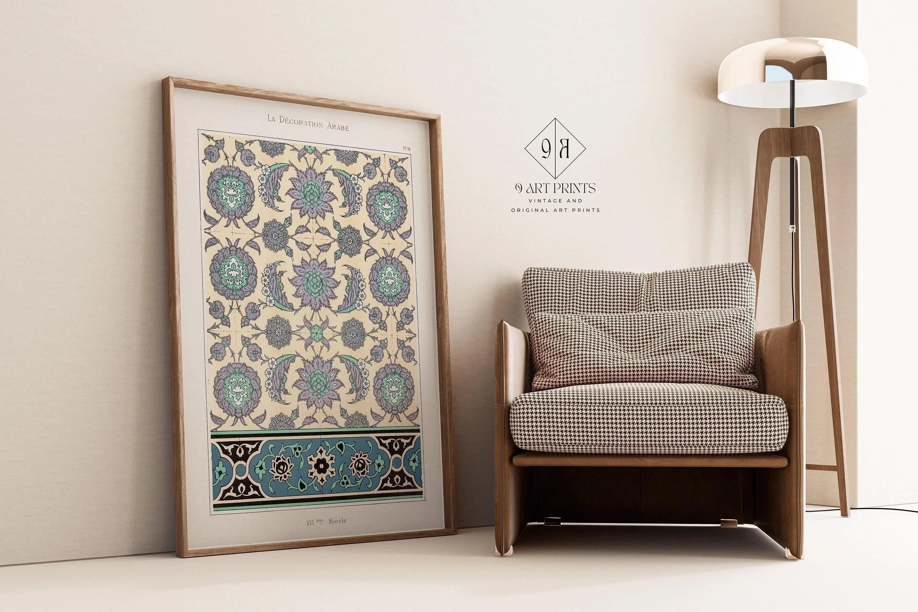 Vintage Arabian Pattern Art Print: Islamic Persian Decor - 9ArtPrints