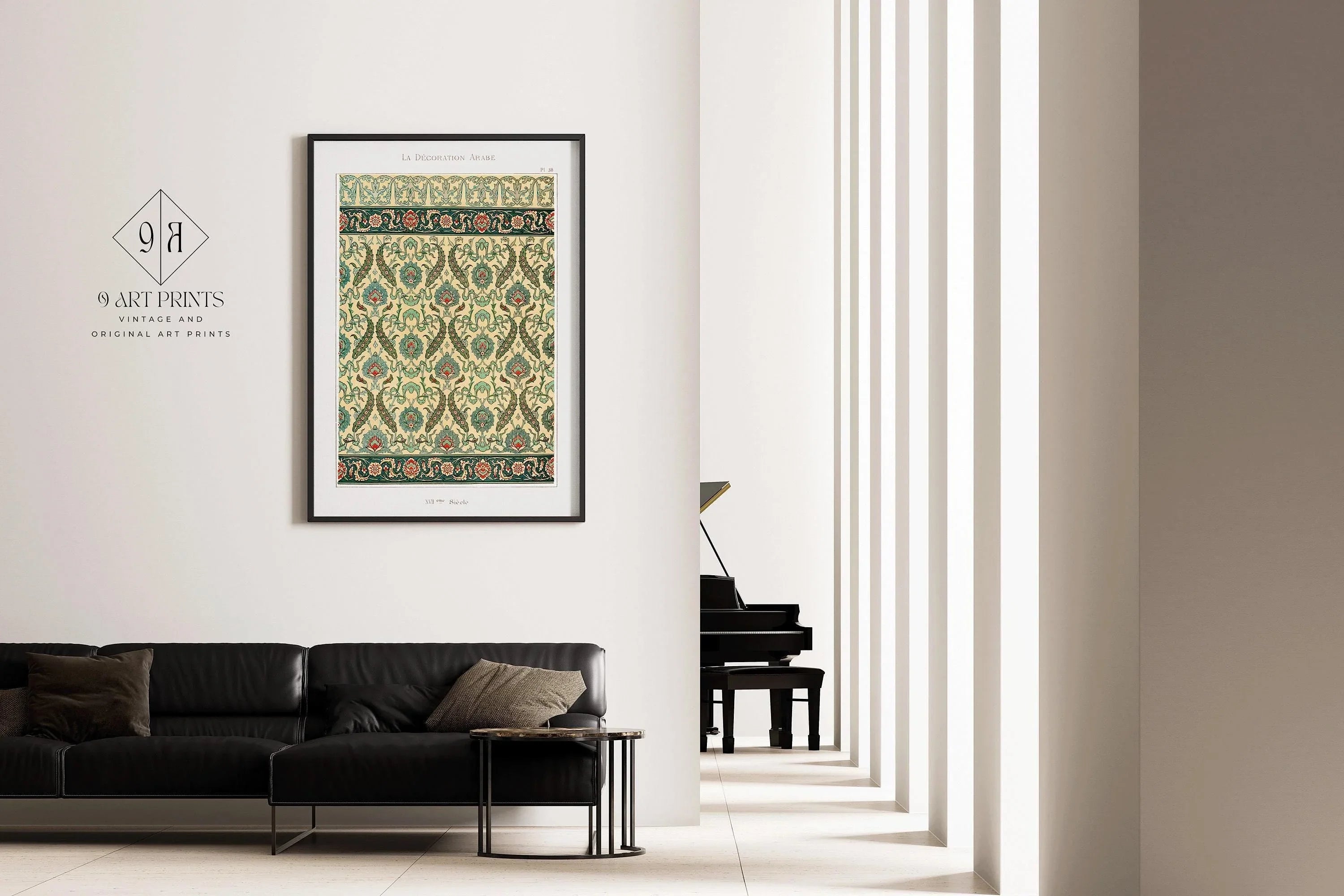 Vintage Arabian Pattern Art Print: Islamic Persian Design - 9ArtPrints