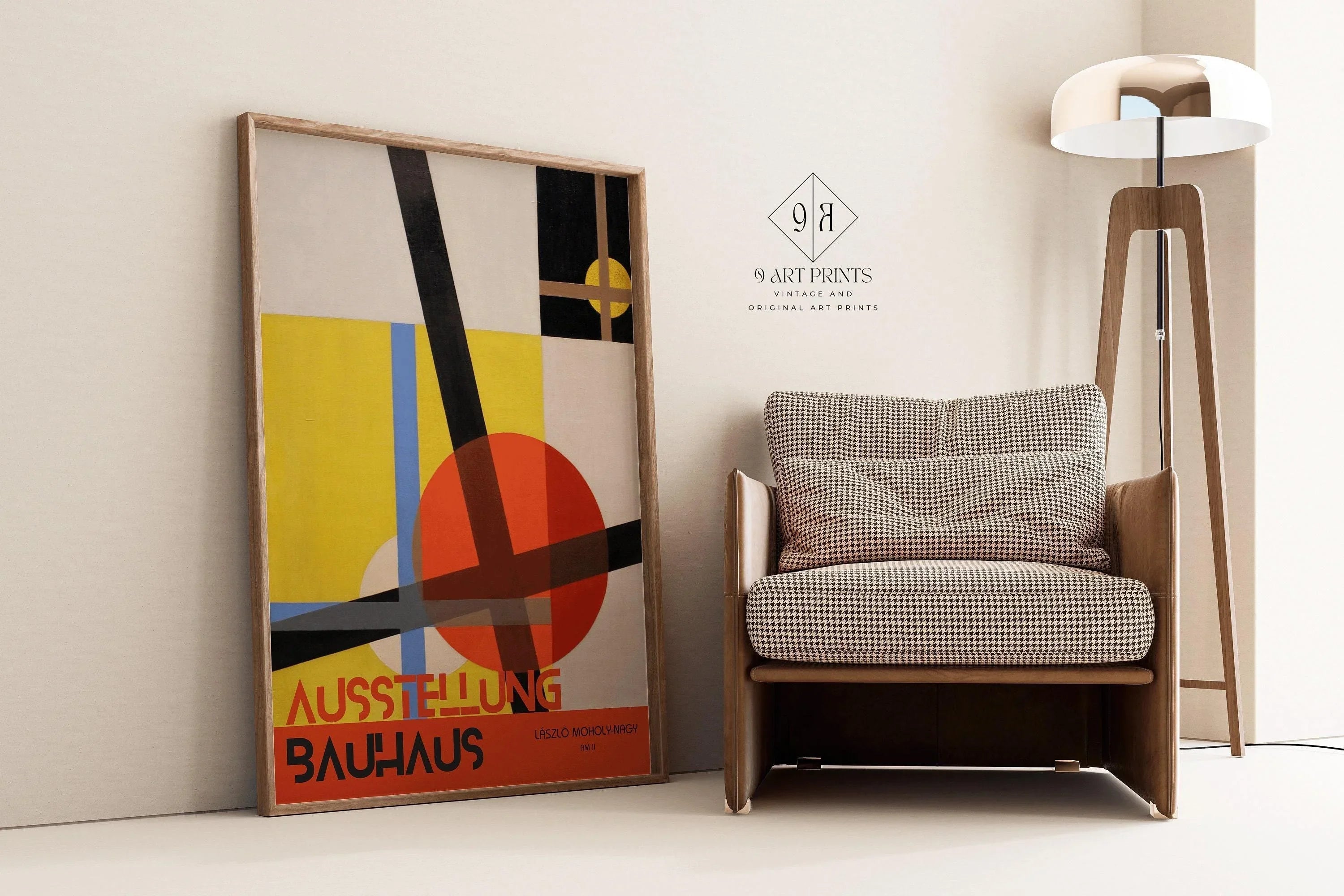 Vintage Bauhaus Exhibition Poster: L√°szl√≥ Moholy - Nagy Giclee Print - 9ArtPrints