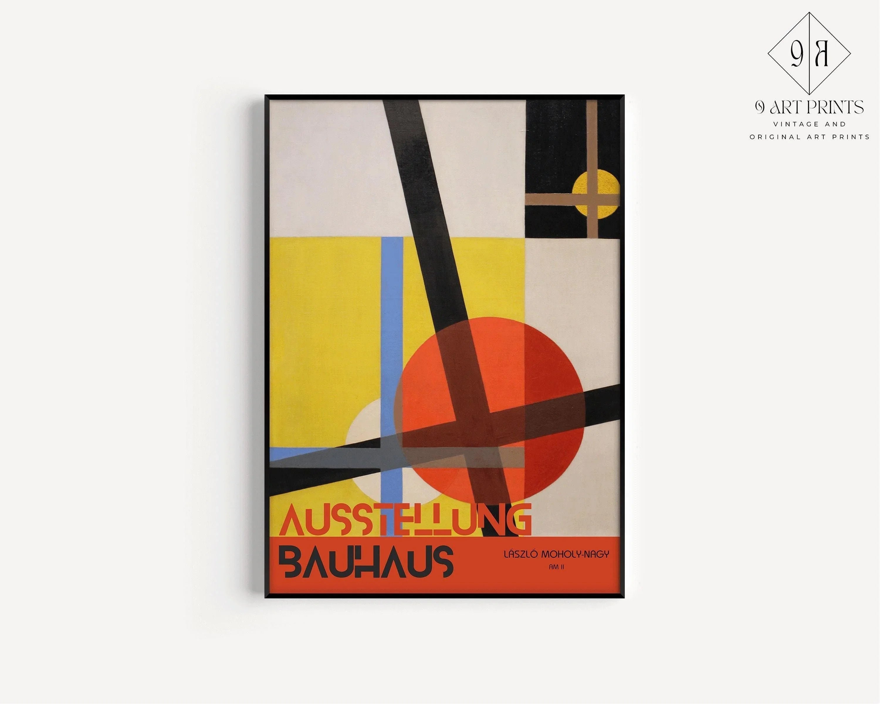 Vintage Bauhaus Exhibition Poster: L√°szl√≥ Moholy - Nagy Giclee Print - 9ArtPrints