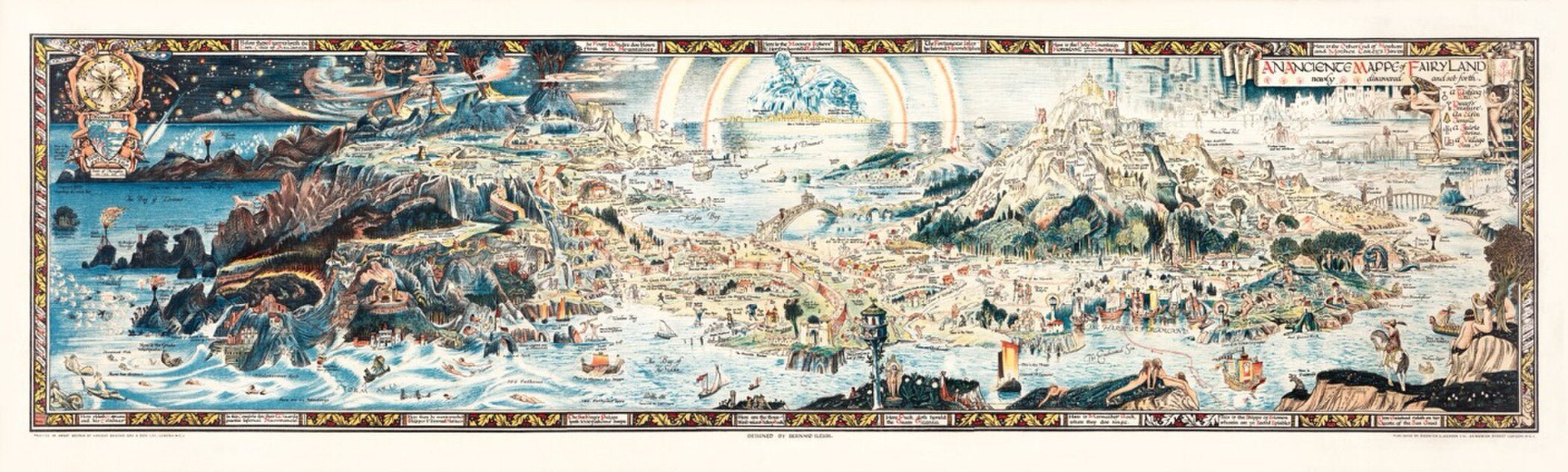 Vintage Illustration — Fairytale Map | Fine Art Print - 9ArtPrints