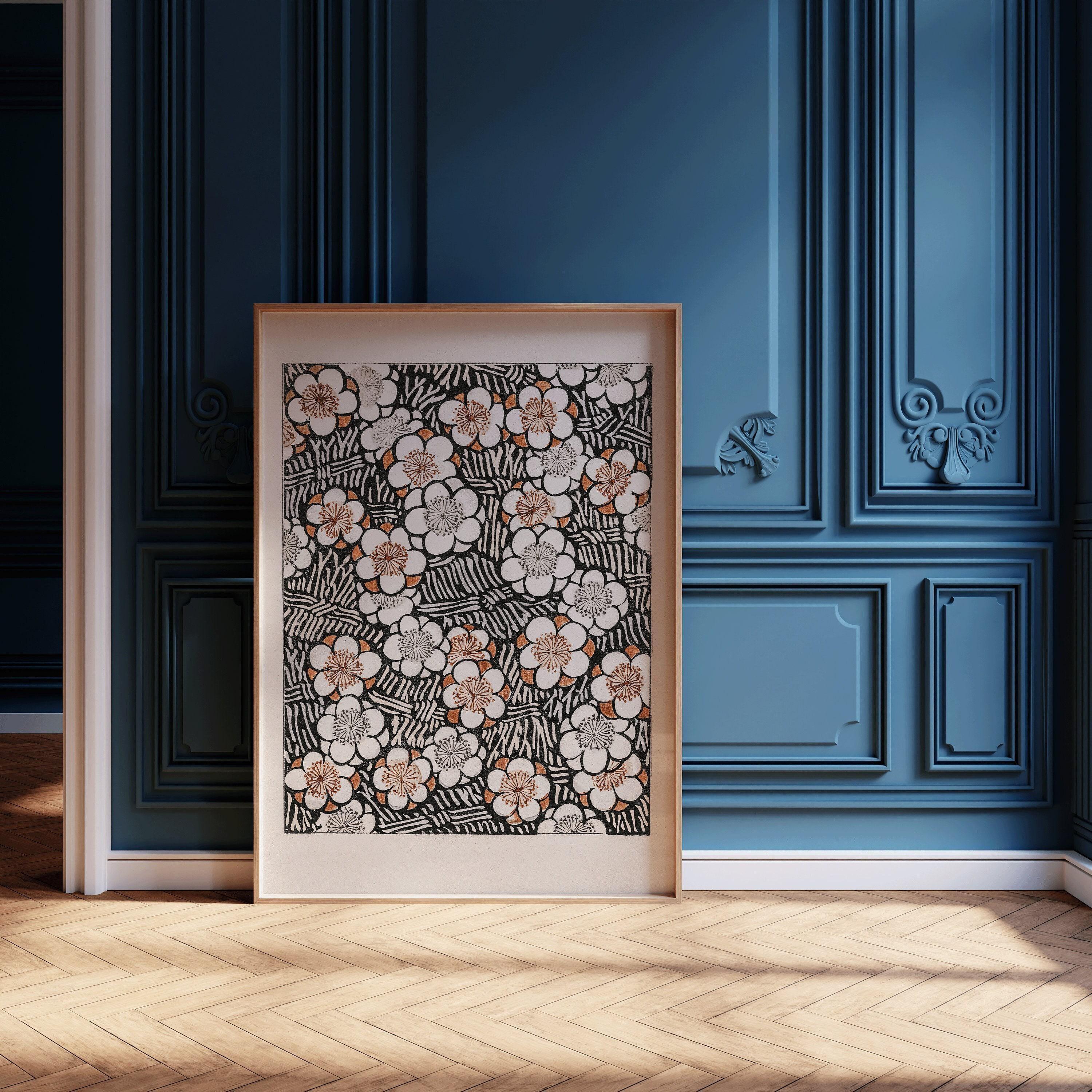 Vintage Japanese Botanical Art Print: Shin Bijutsukai Flower Pattern - 9ArtPrints