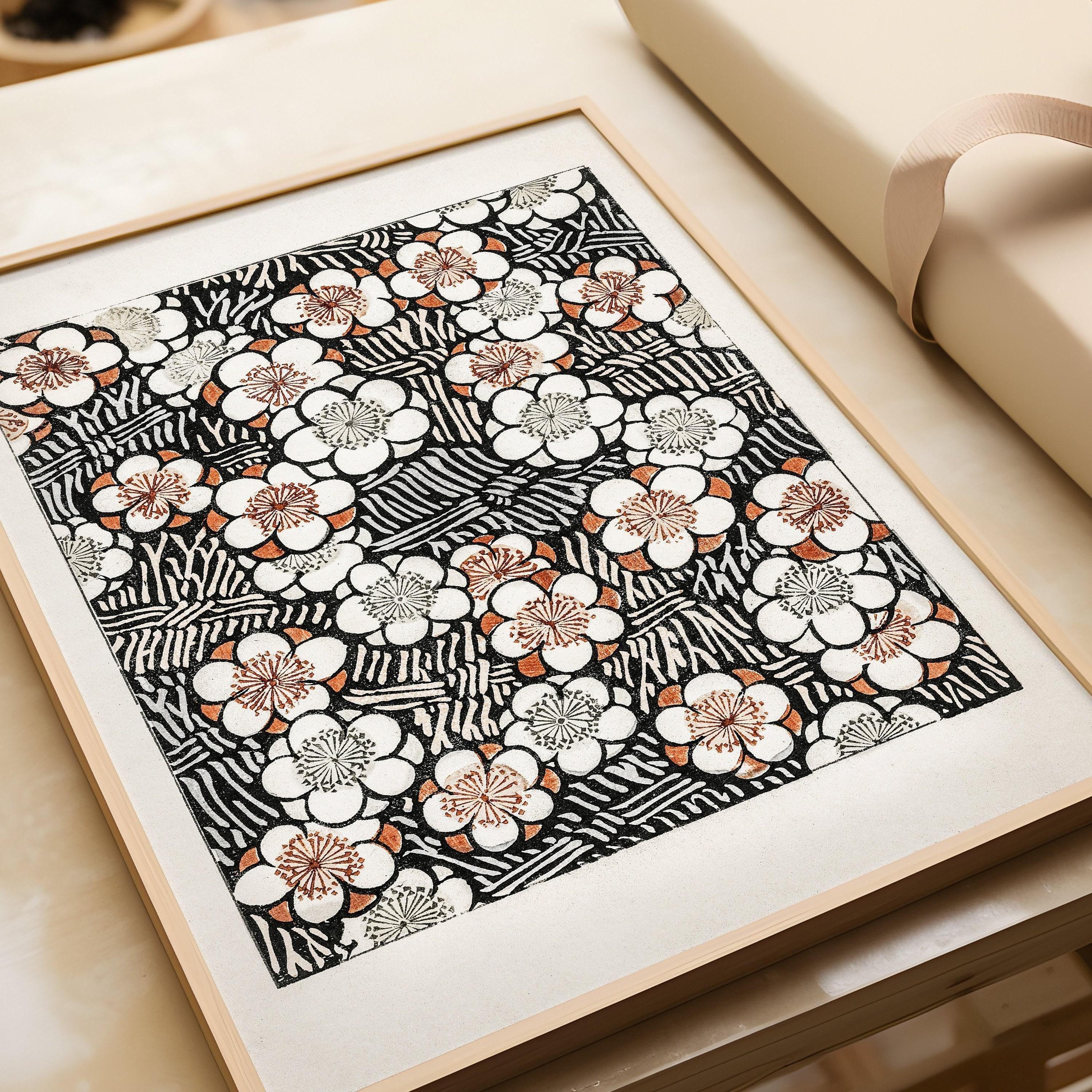 Vintage Japanese Botanical Art Print: Shin Bijutsukai Flower Pattern - 9ArtPrints