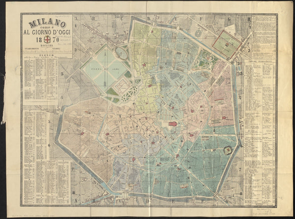 Vintage Milan Map | Antique Italian City Cartography Print
