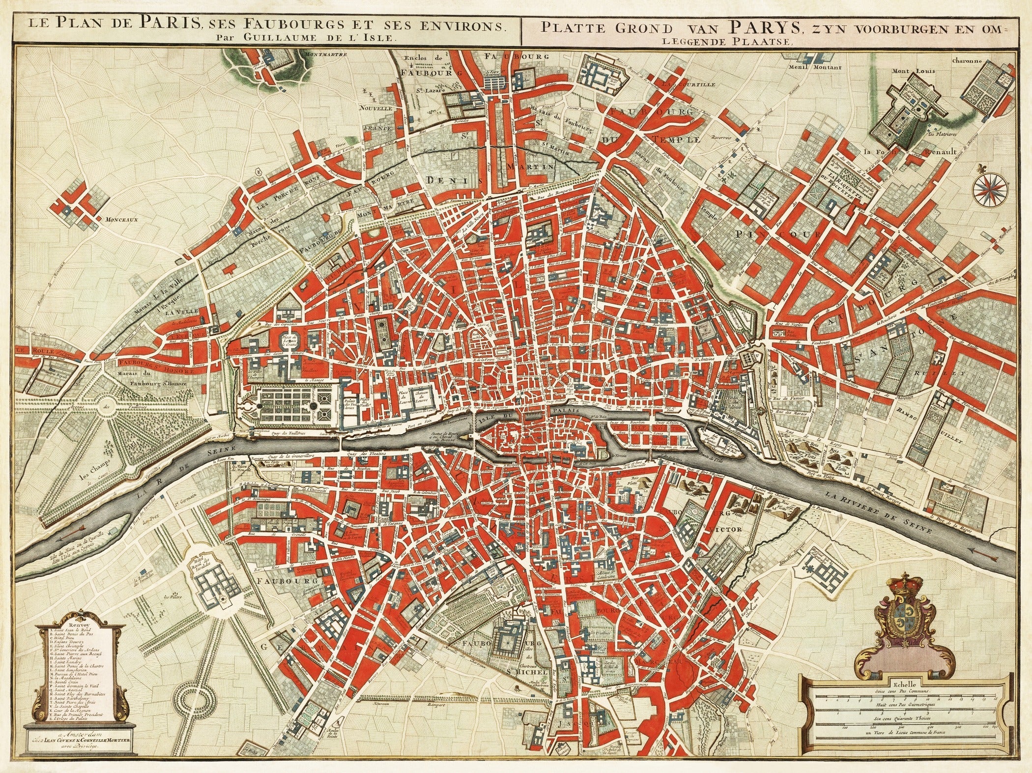 Vintage Paris Map | Antique French City Cartography Print - 9ArtPrints