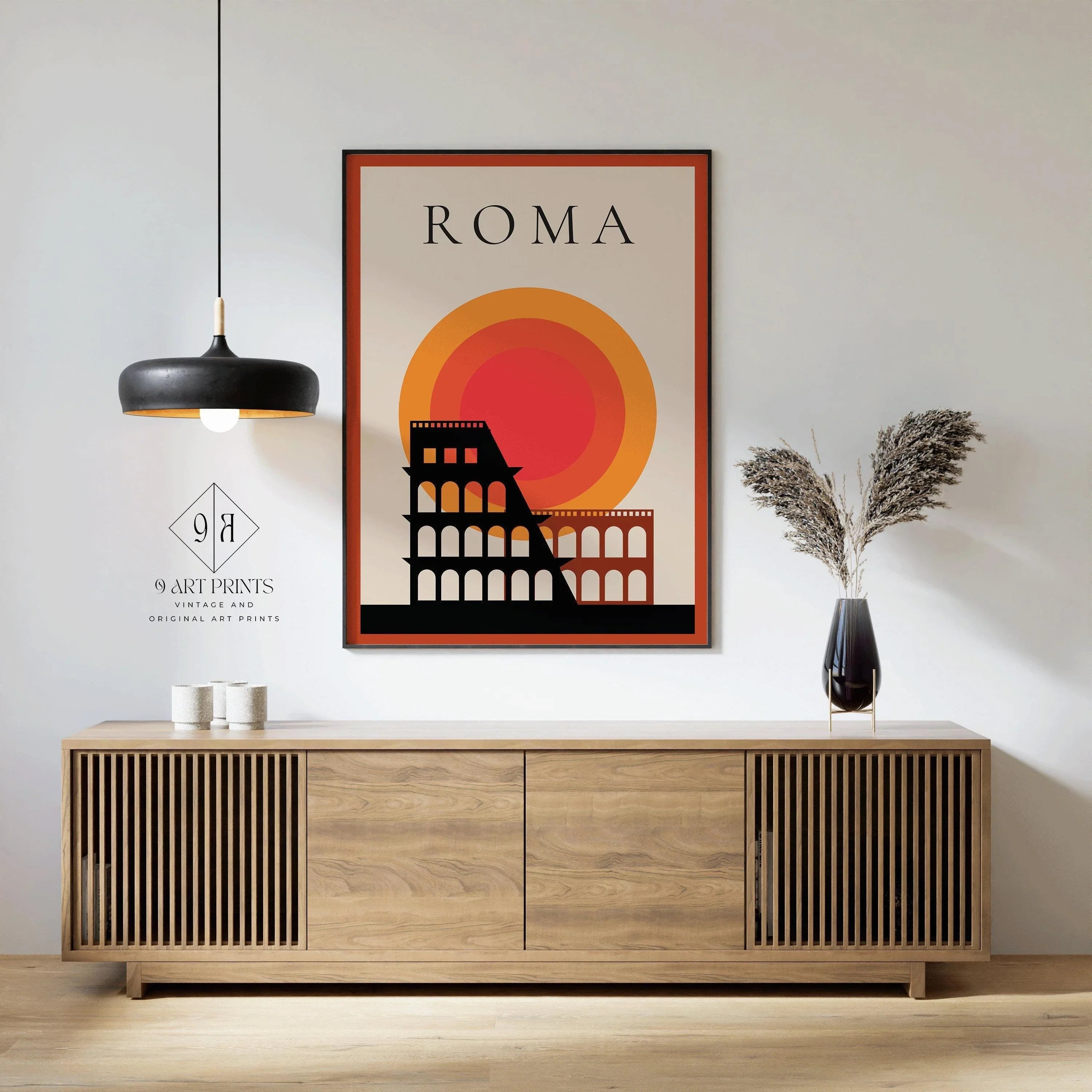 Vintage Travel Poster - Rome | Available handframed or unframed - 9ArtPrints