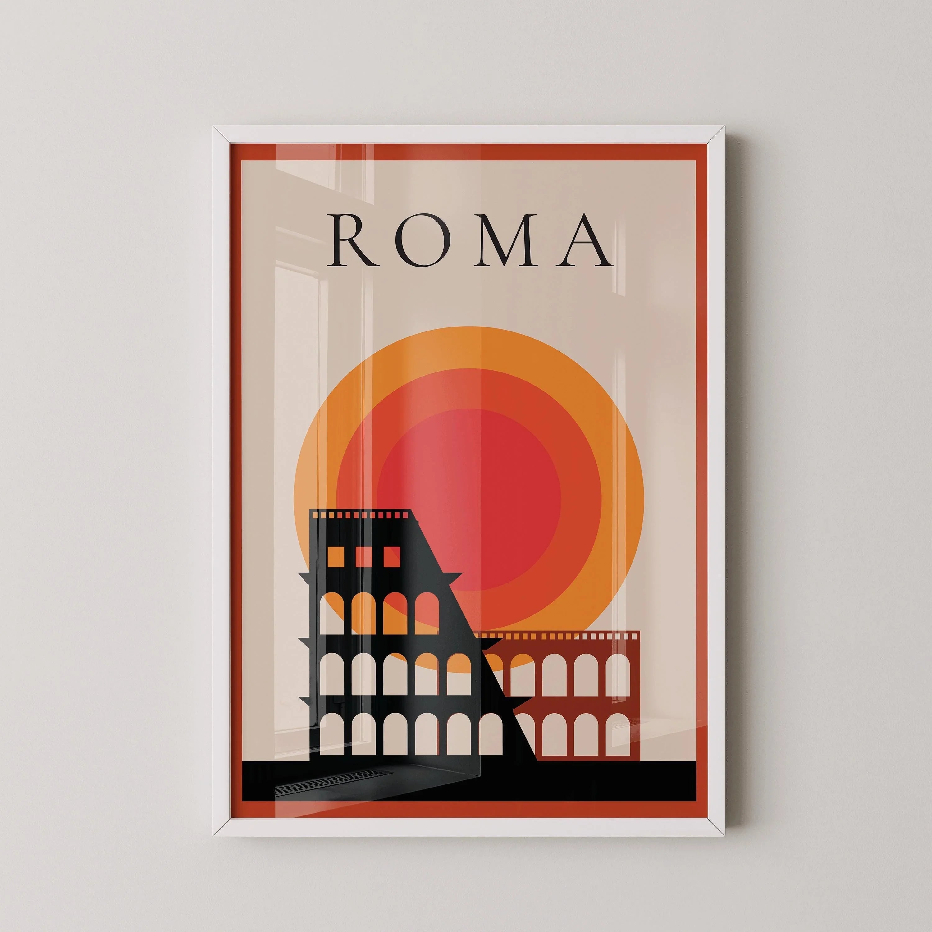 Vintage Travel Poster - Rome | Available handframed or unframed - 9ArtPrints