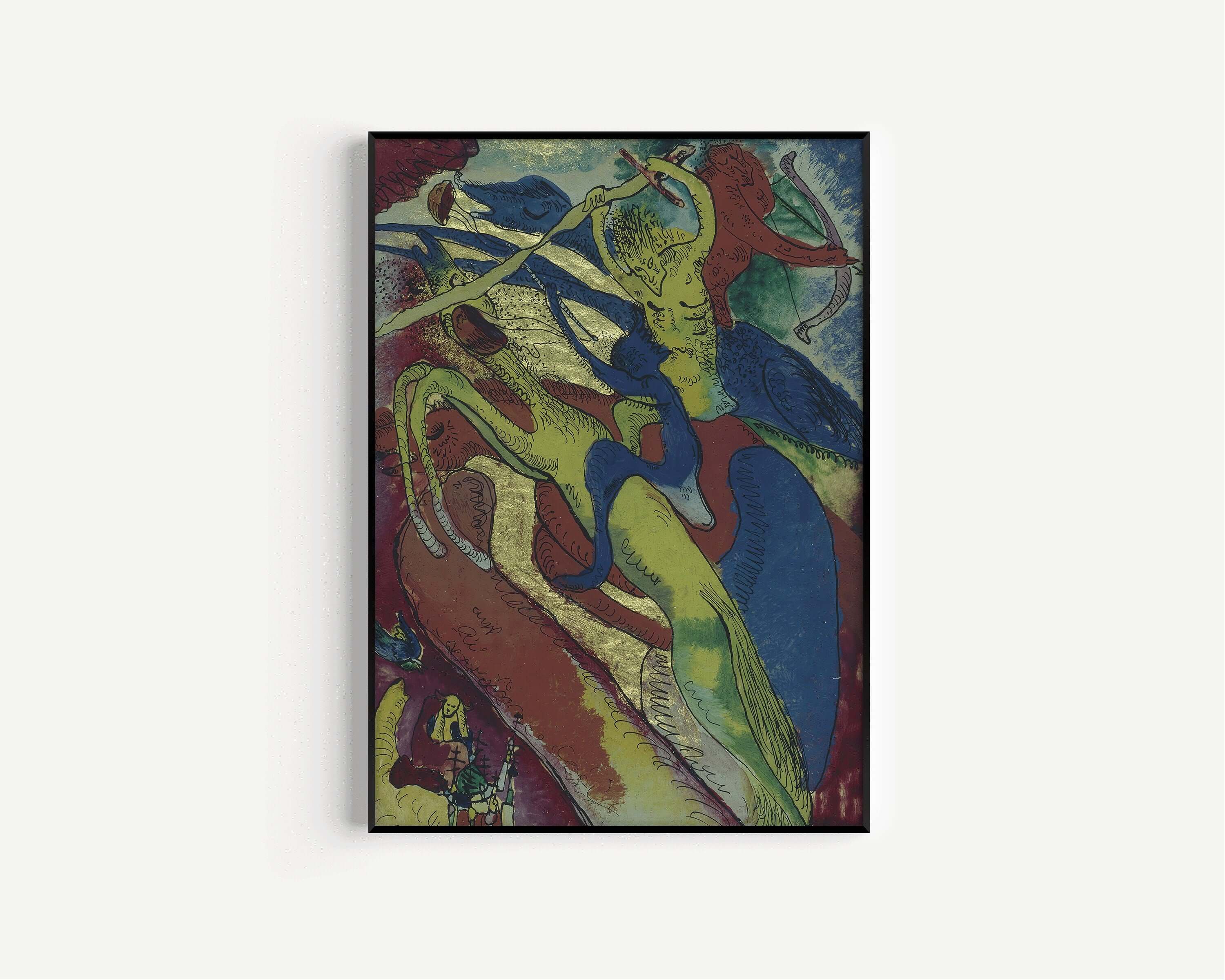 Wassilly Kandinsky - Apocalyptic Riders | Famous Modern Abstract Art (available framed or unframed) - 9ArtPrints