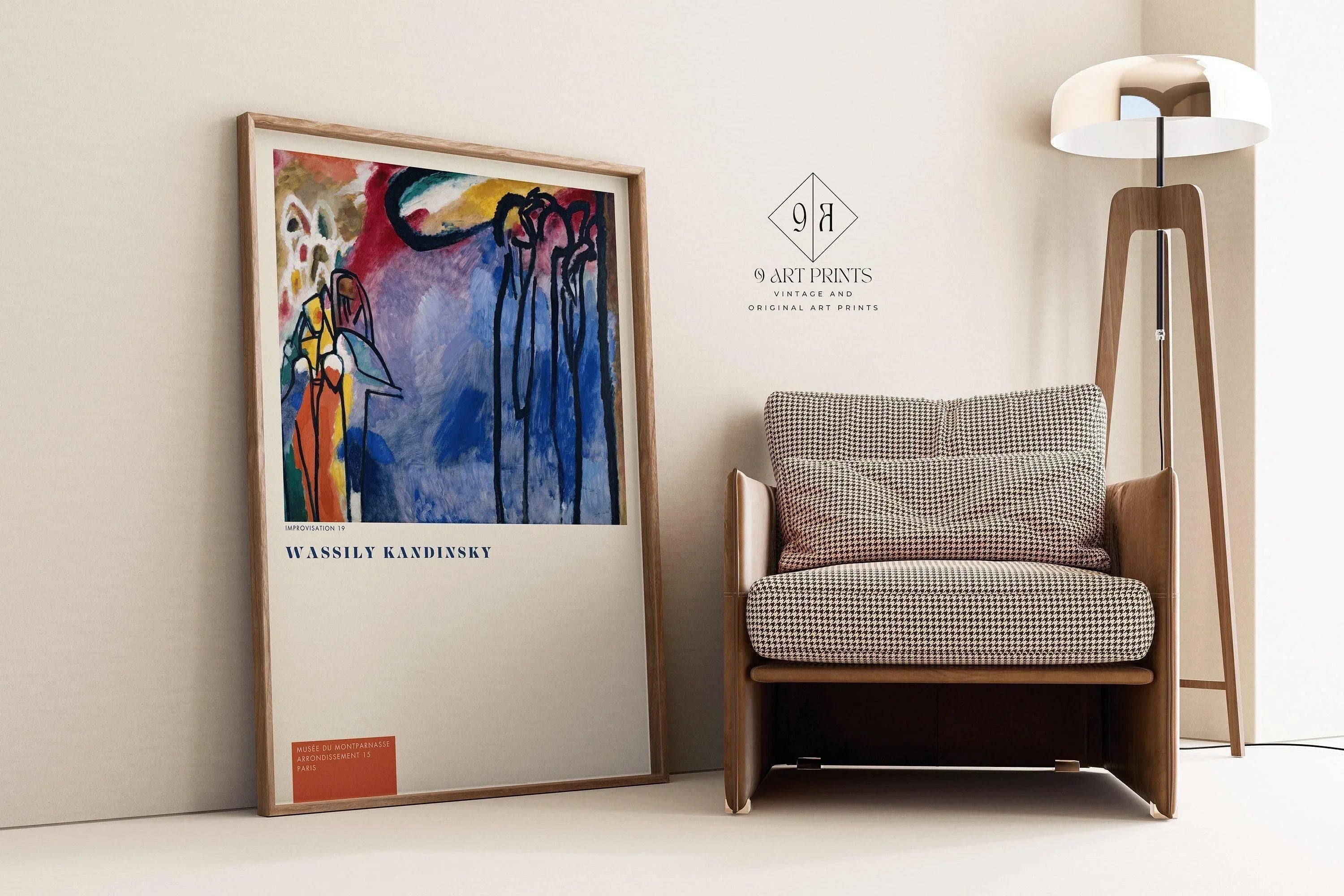 Wassilly Kandinsky - Improvisation 19 | Famous Modern Abstract Art (available handframed or unframed) - 9ArtPrints