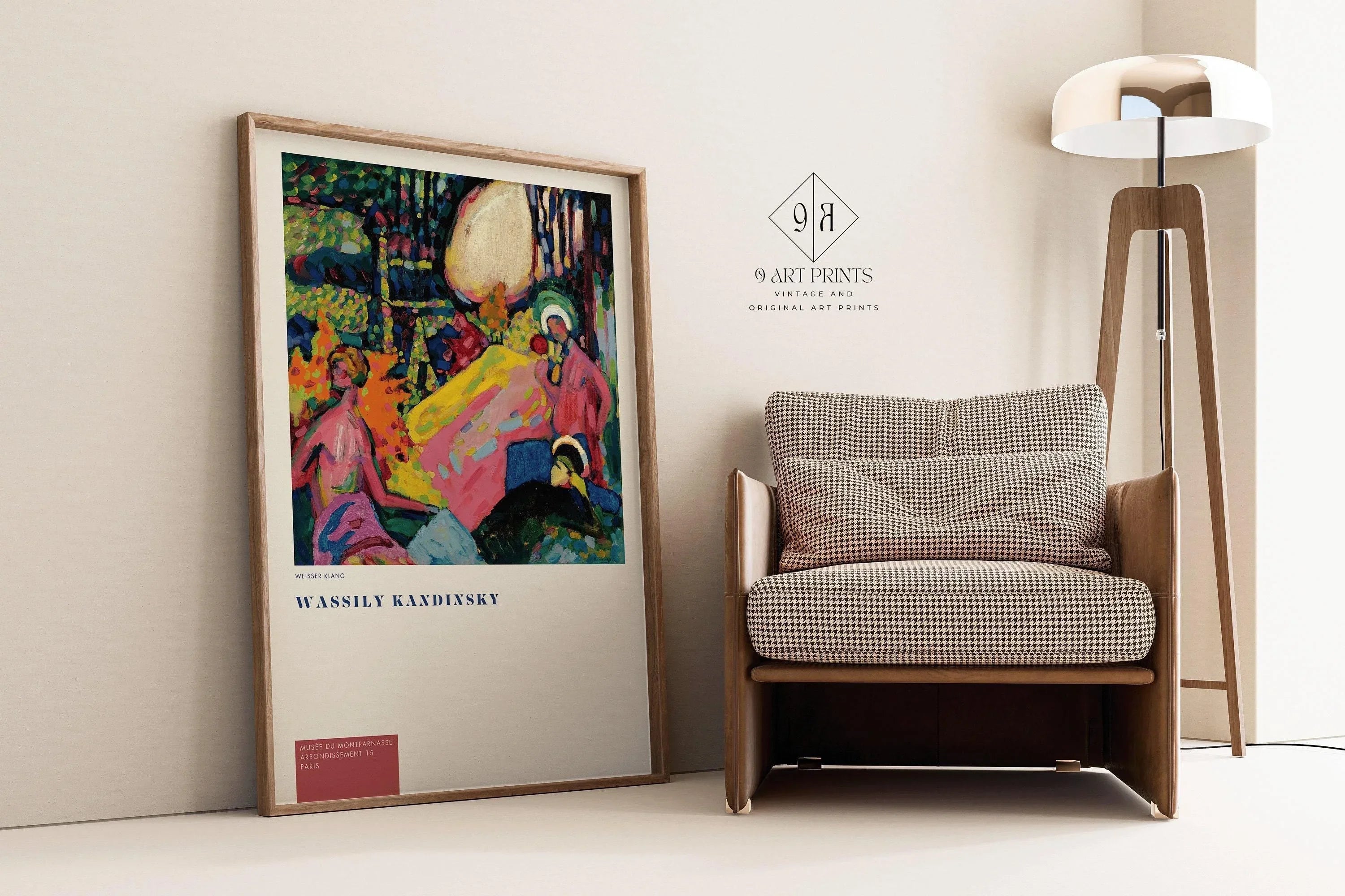 Wassily Kandinsky - White Noise (Weisser Klang) | Modern Abstract Art (available handframed or unframed) - 9ArtPrints