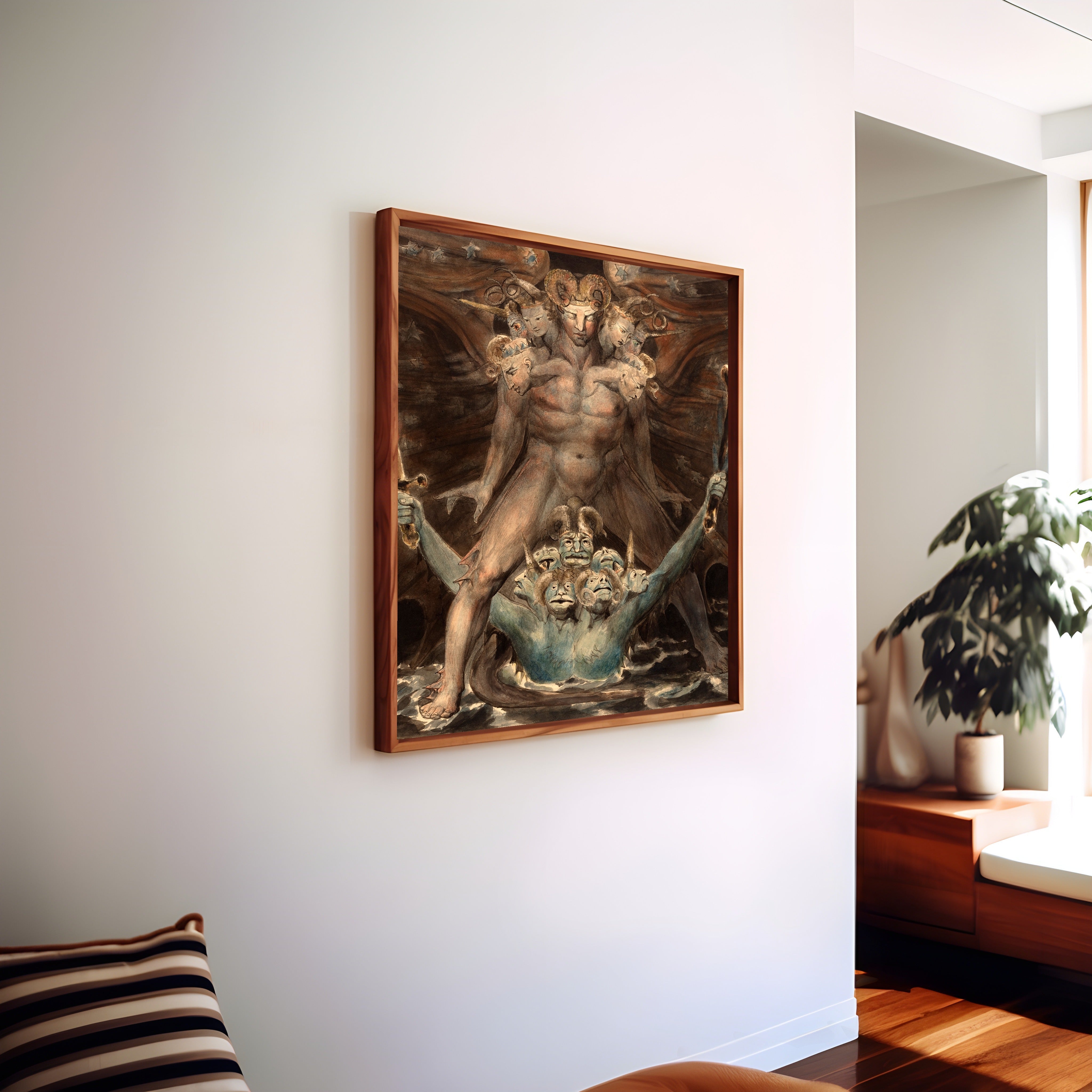 William Blake — The Great Red Dragon and the Beast from the Sea | Fine Art Giclée Print - 9ArtPrints