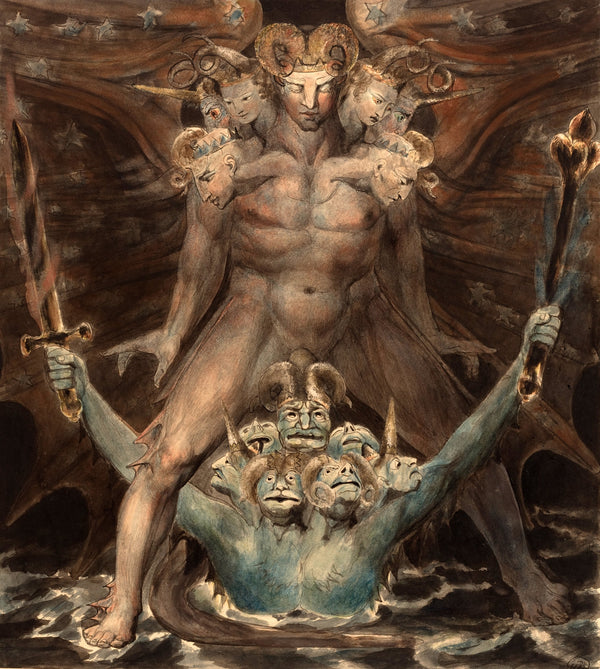 William Blake — The Great Red Dragon and the Beast from the Sea | Fine Art Giclée Print