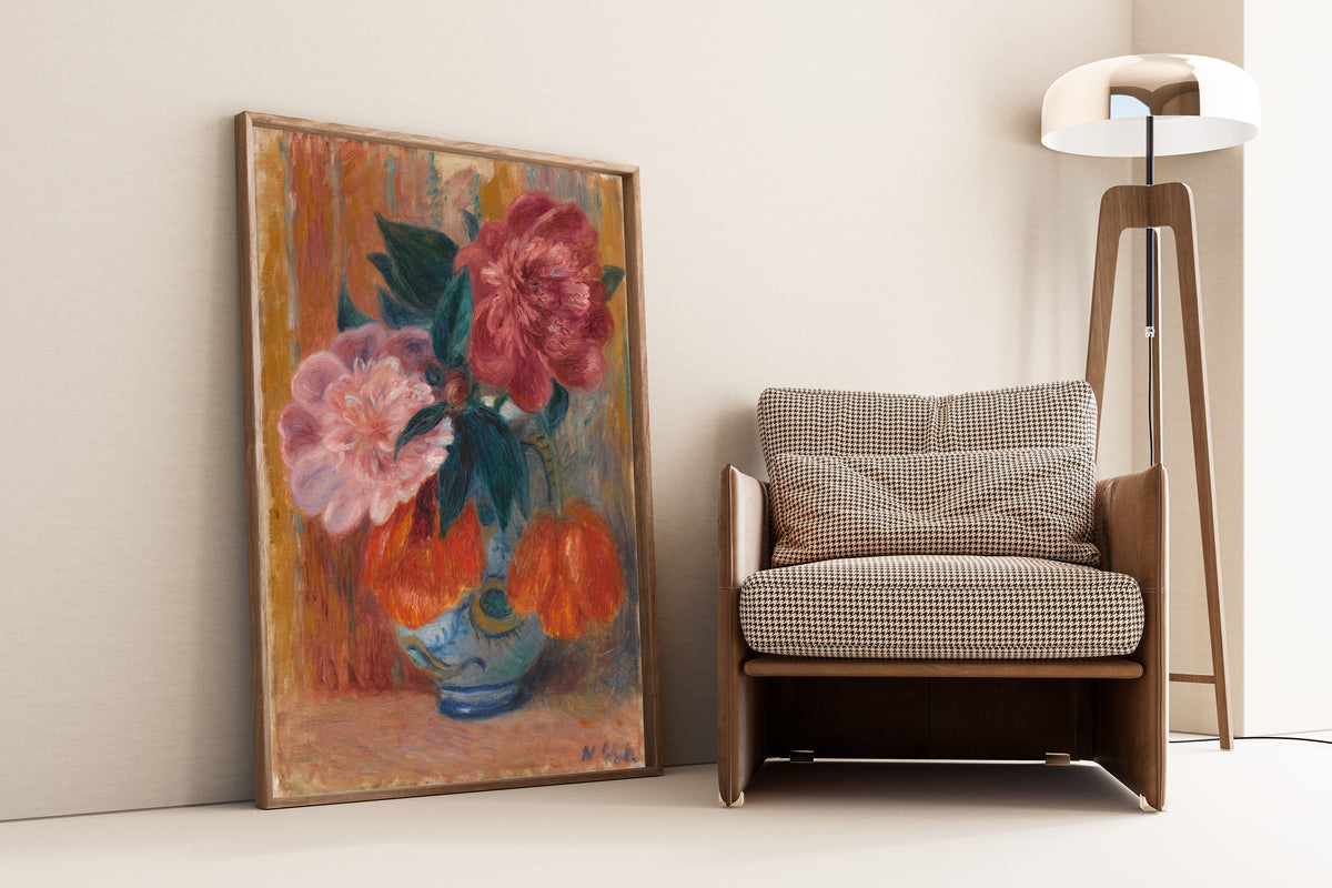 William Glackens — Tulips and Peonies in Pitcher | Fine Art Print