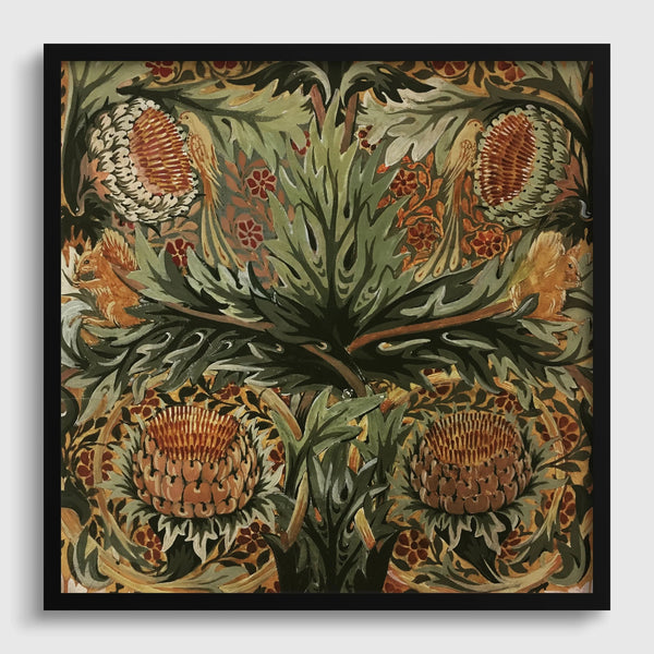 William Morris — Artichokes, Birds and Squirrels | Botanical Art Print