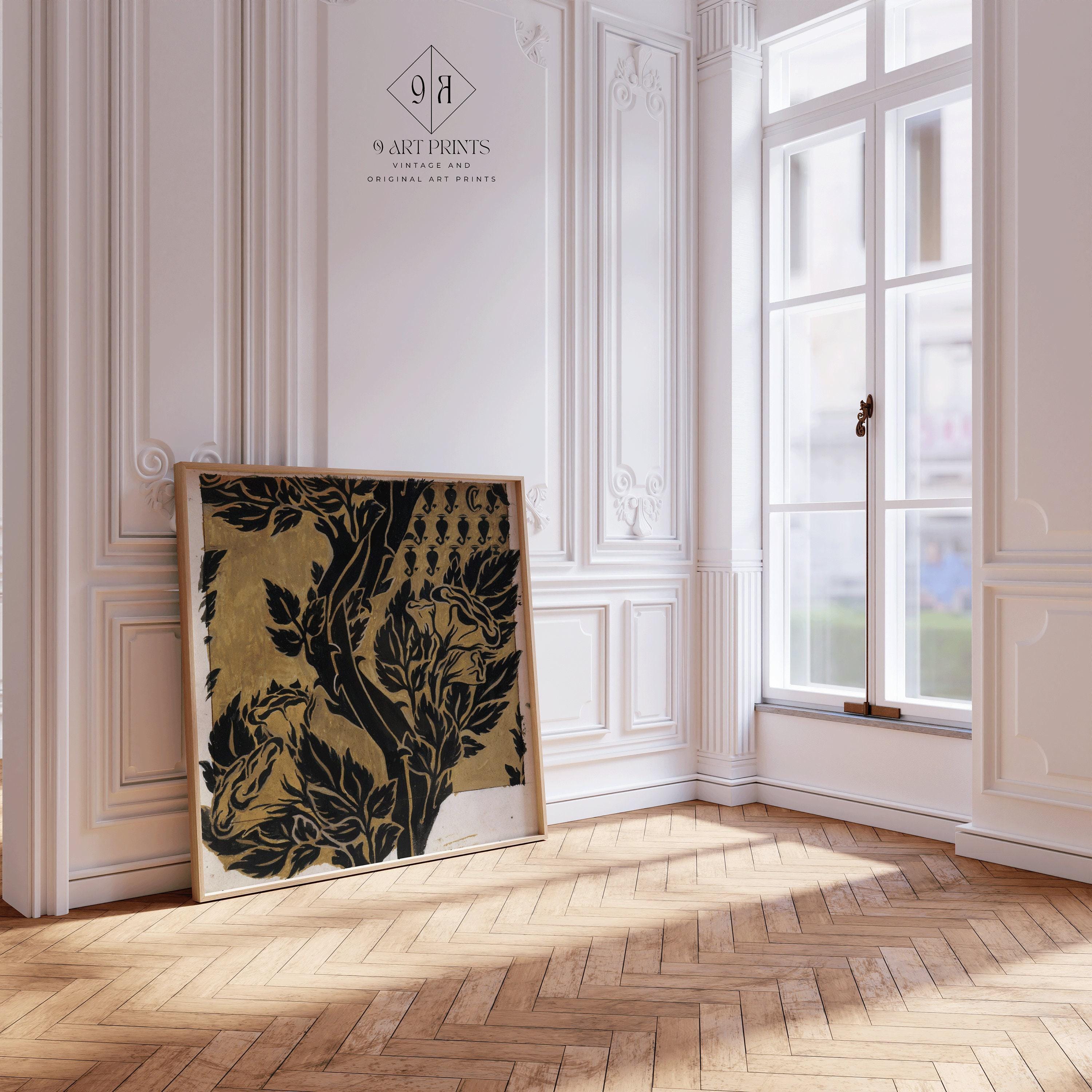 William Morris - Black on Gold PREMIUM GICLÉE PRINT | Our Most Striking and Gorgeous Vintage Botanical Pattern (available handframed) 1x1 - 9ArtPrints
