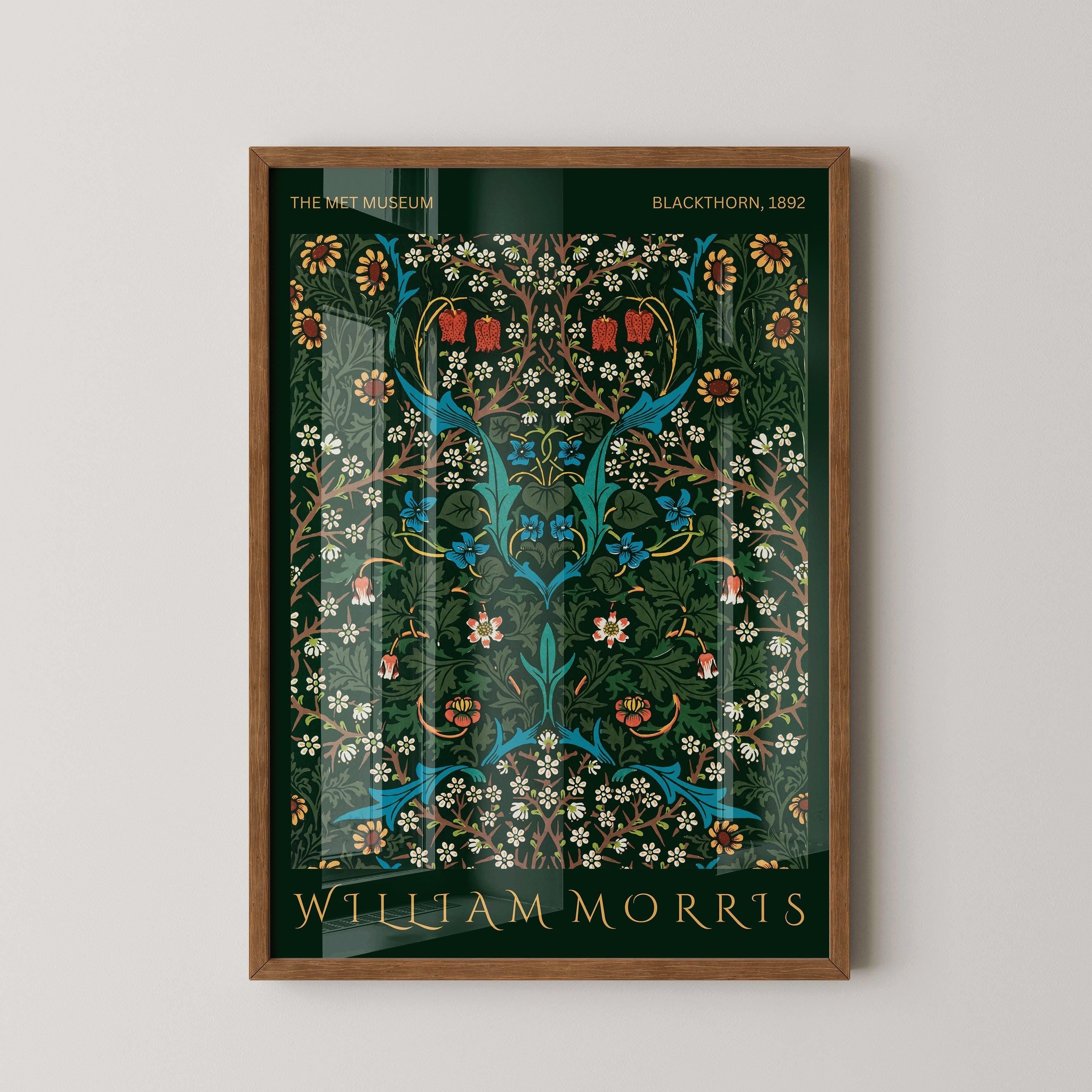William Morris - Blackthorne PREMIUM GICLÉE PRINT | Vintage Botanical Pattern Poster (available handframed or unframed) - 9ArtPrints
