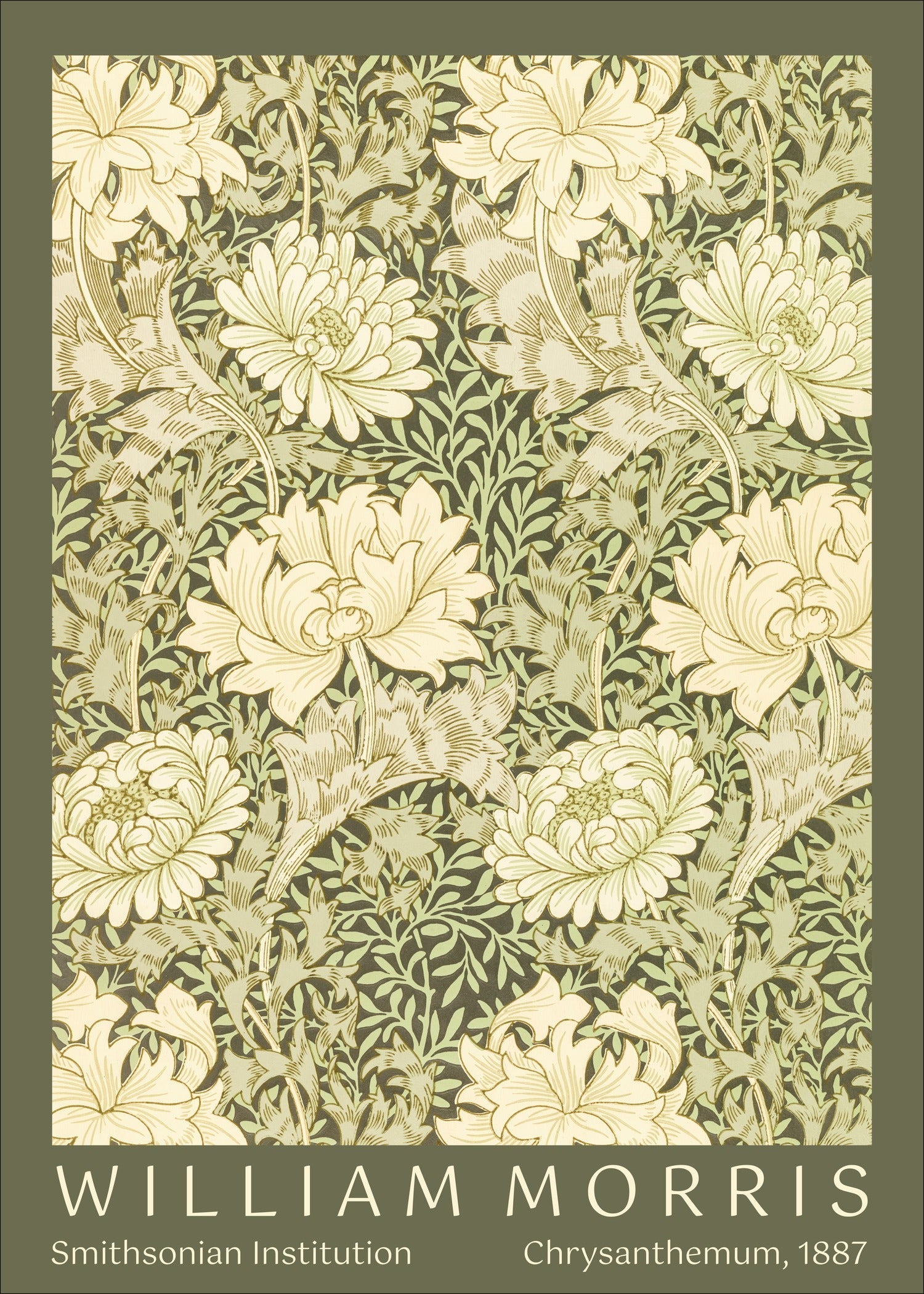 William Morris — Chrysanthemum | Botanical Art Print - 9ArtPrints