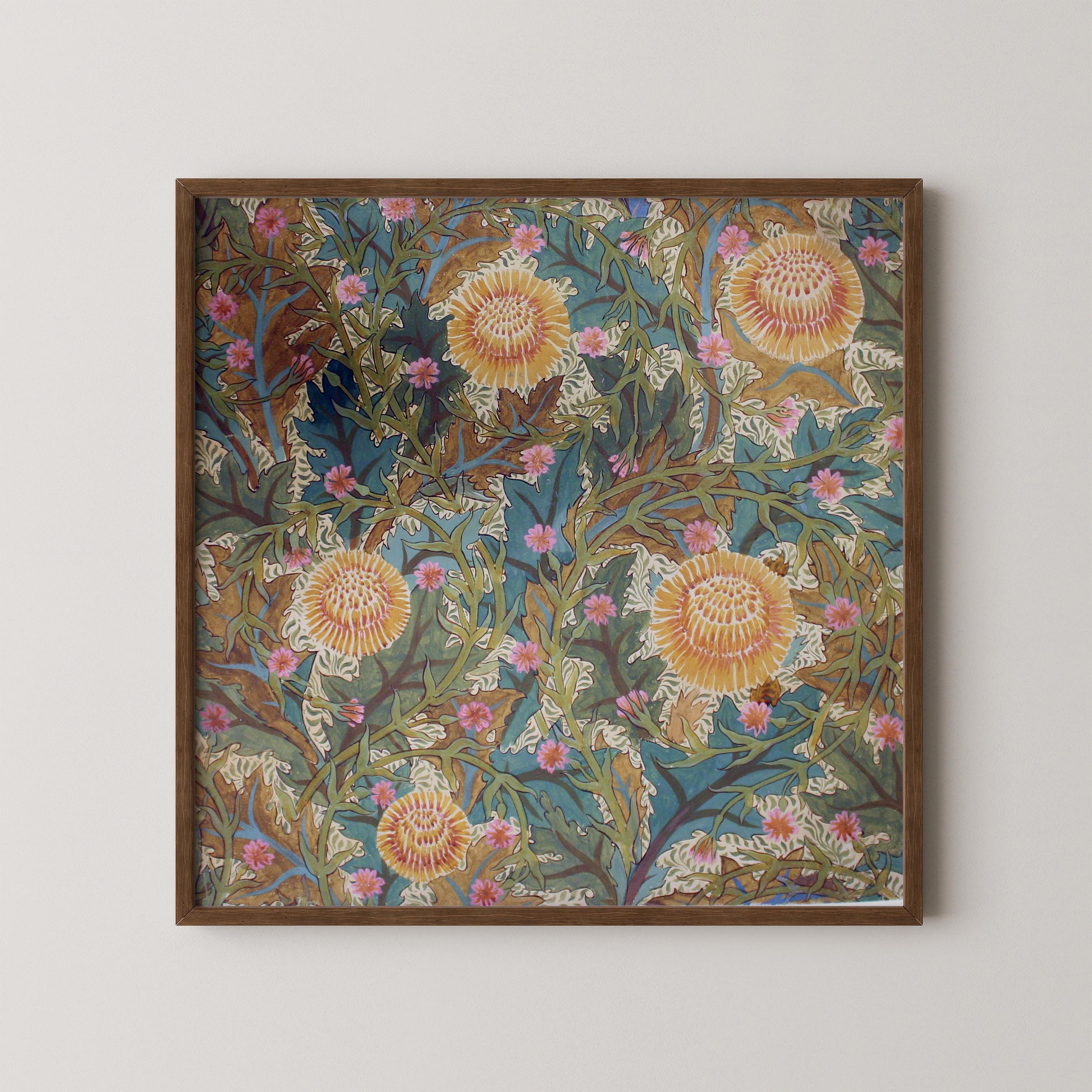 William Morris - Chrysanthemum PREMIUM GICLÉE PRINT | Vintage Botanical Pattern (available handframed or unframed) 1x1 - 9ArtPrints
