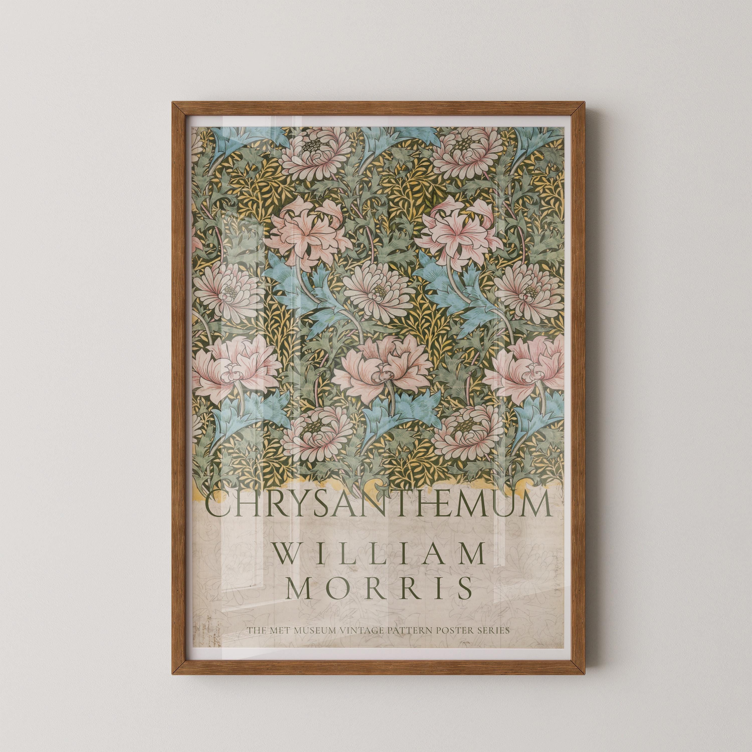 William Morris - Chrysanthemum PREMIUM GICLÉE PRINT | Vintage Botanical Pattern Poster (available handframed or unframed) - 9ArtPrints