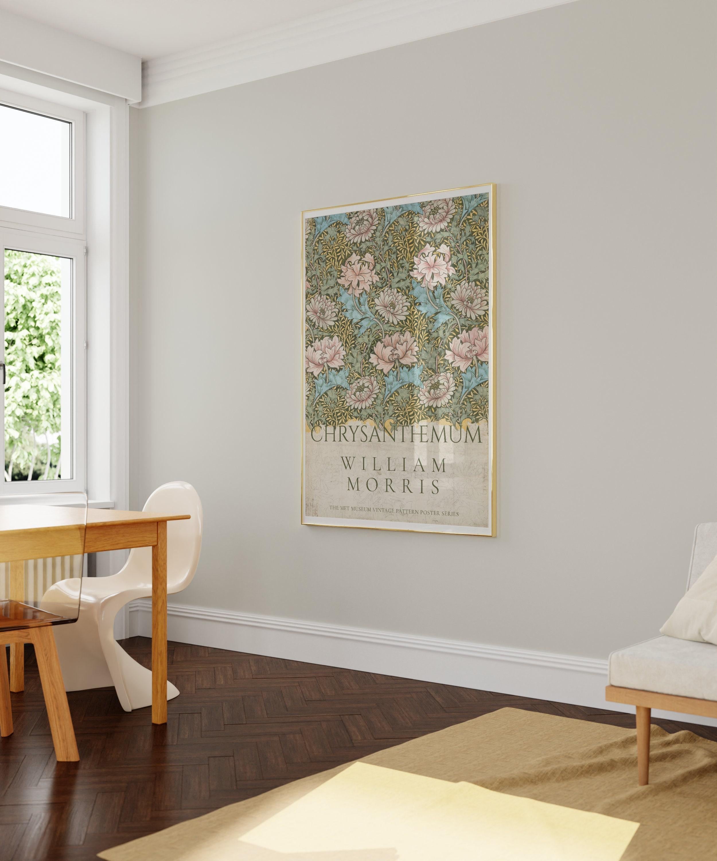 William Morris - Chrysanthemum PREMIUM GICLÉE PRINT | Vintage Botanical Pattern Poster (available handframed or unframed) - 9ArtPrints