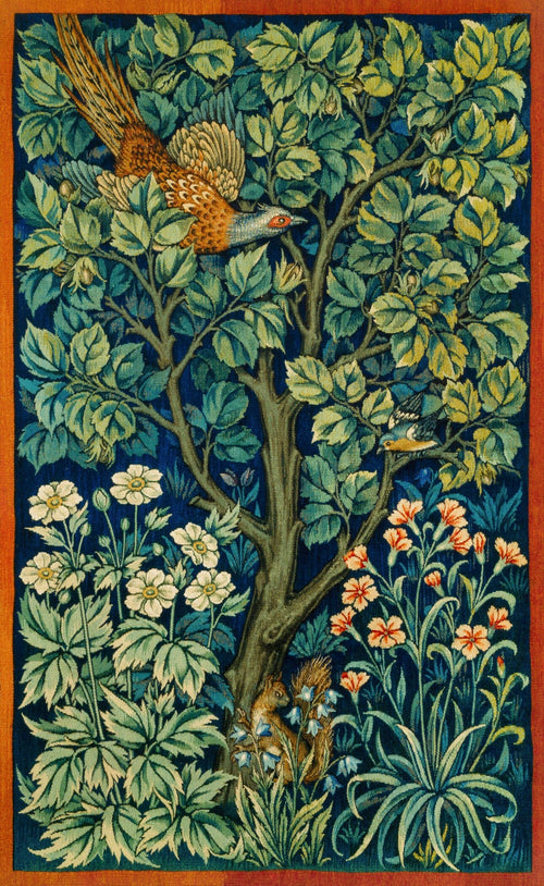 William Morris — Cock Pheasant and Squirrel | Botanical Art Print - 9ArtPrints