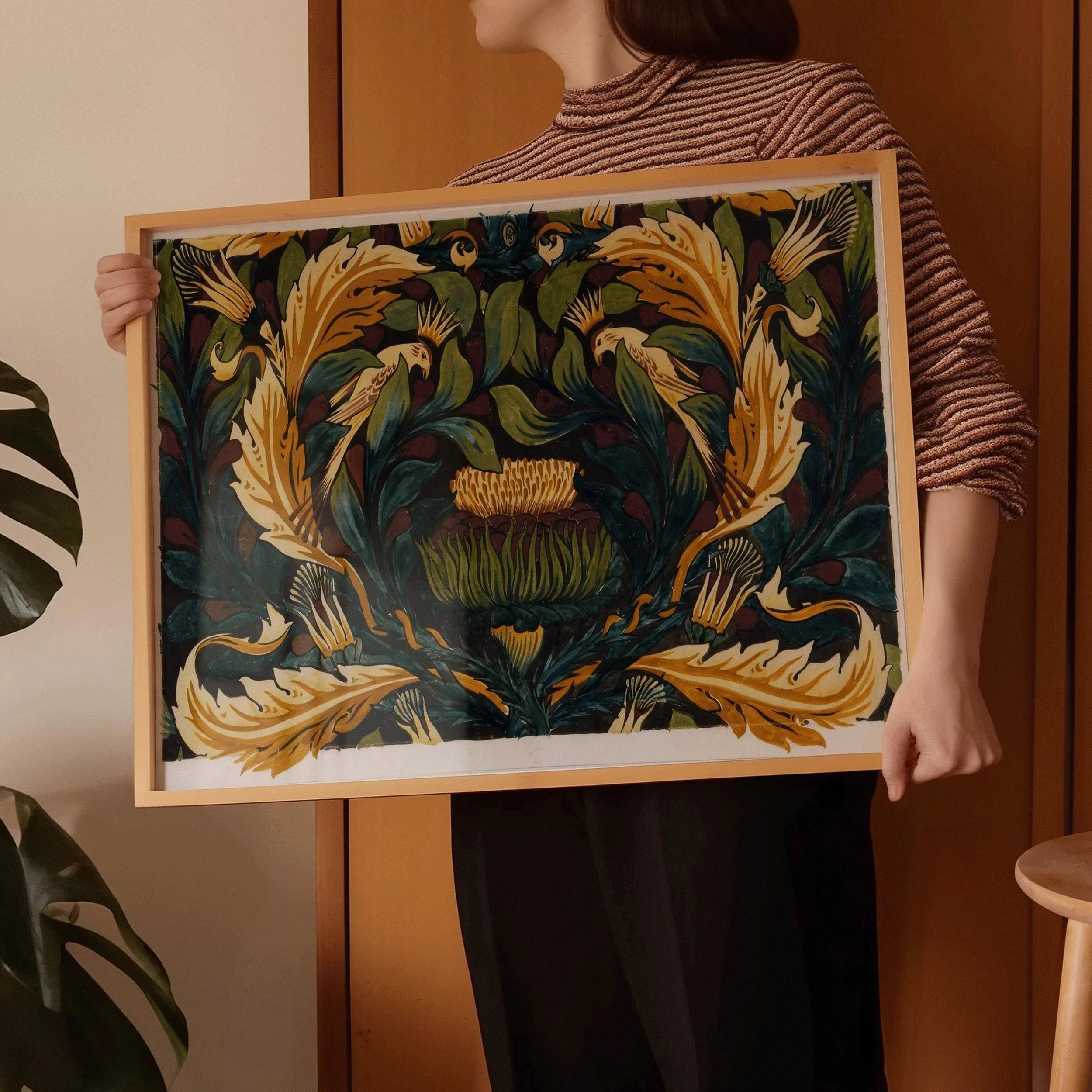 William Morris - Crowned Bird with Artichokes PRINT | A Magnificent Vintage Botanical Artwork (available handframed) - 9ArtPrints