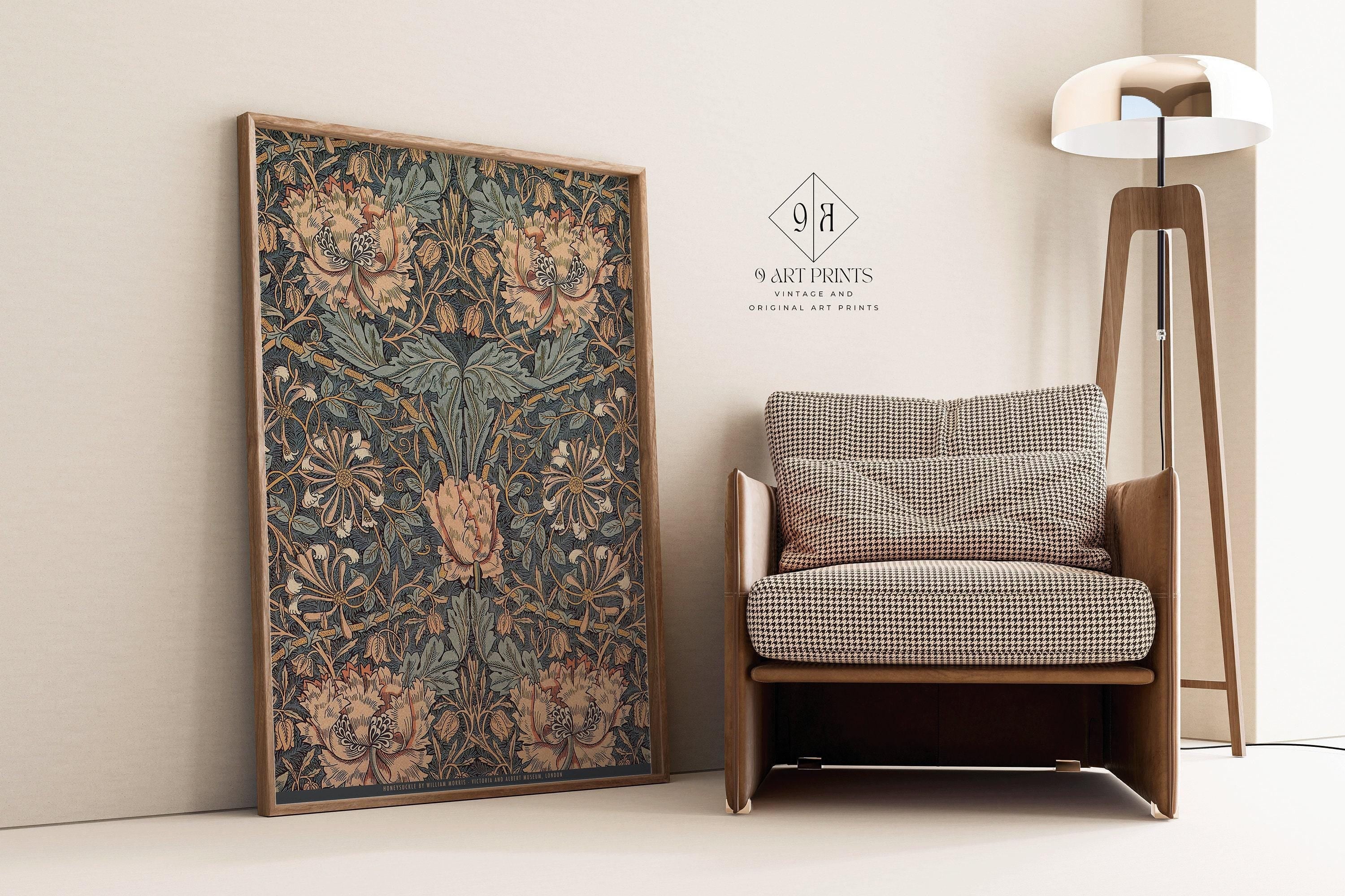 William Morris - Honeysuckle Brown PREMIUM GICLÉE PRINT | Vintage Botanical Pattern Poster (available handframed or unframed) - 9ArtPrints