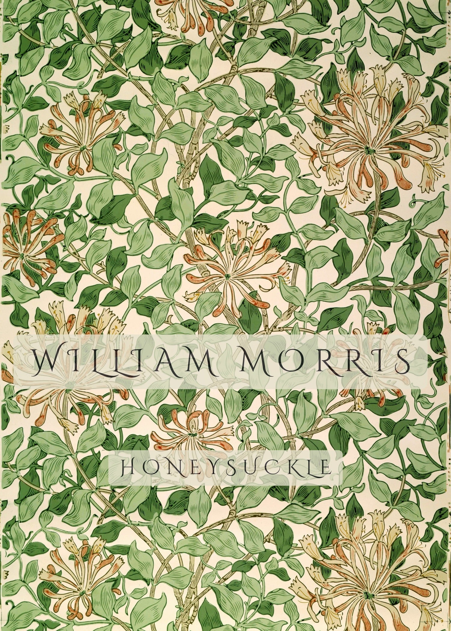 William Morris — Honeysuckle (Green) | Botanical Art Print - 9ArtPrints
