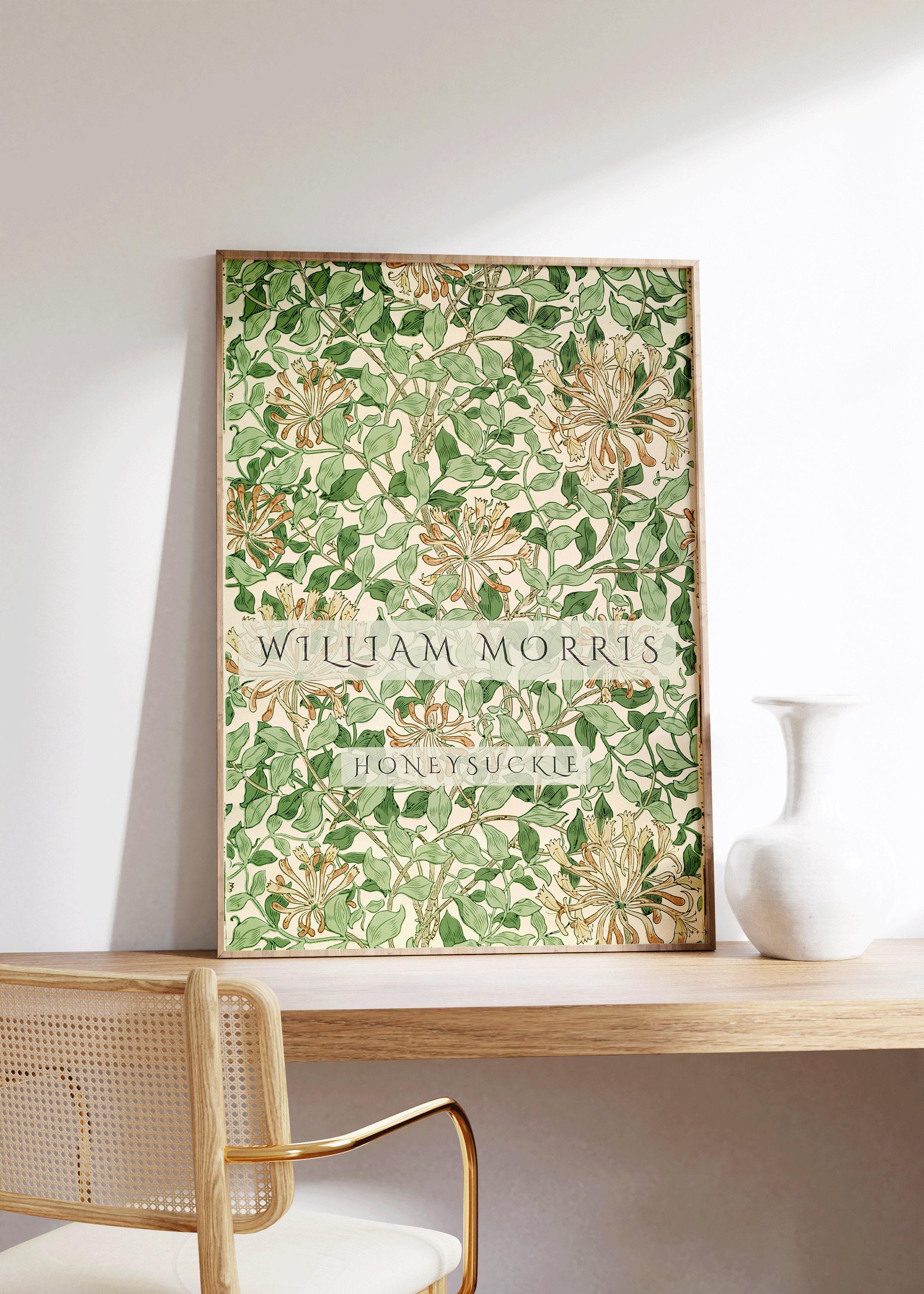 William Morris - Honeysuckle Green PREMIUM GICLÉE PRINT | Vintage Botanical Pattern Poster (available handframed or unframed) - 9ArtPrints