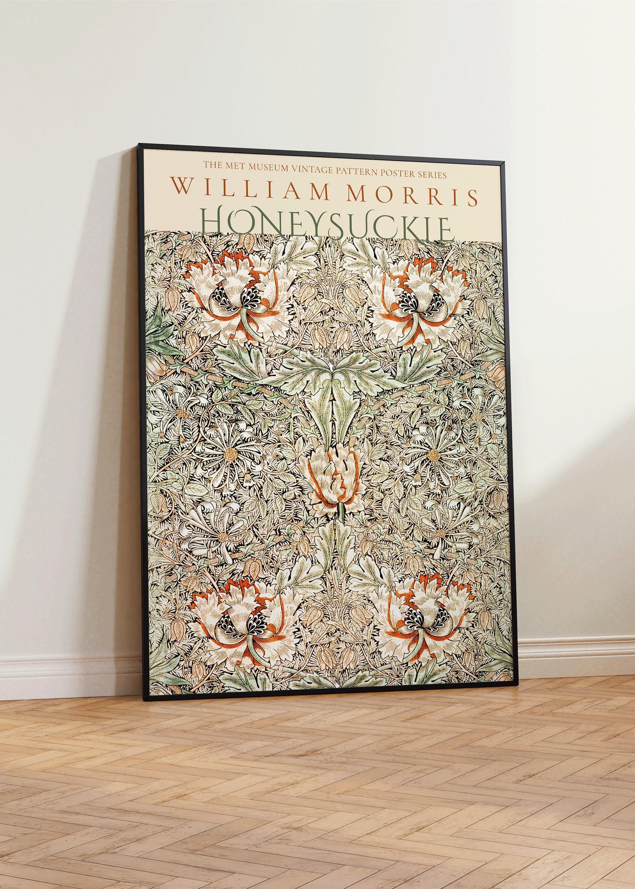 William Morris - Honeysuckle PREMIUM GICLÉE PRINT | Vintage Botanical Pattern Poster (available handframed or unframed) - 9ArtPrints