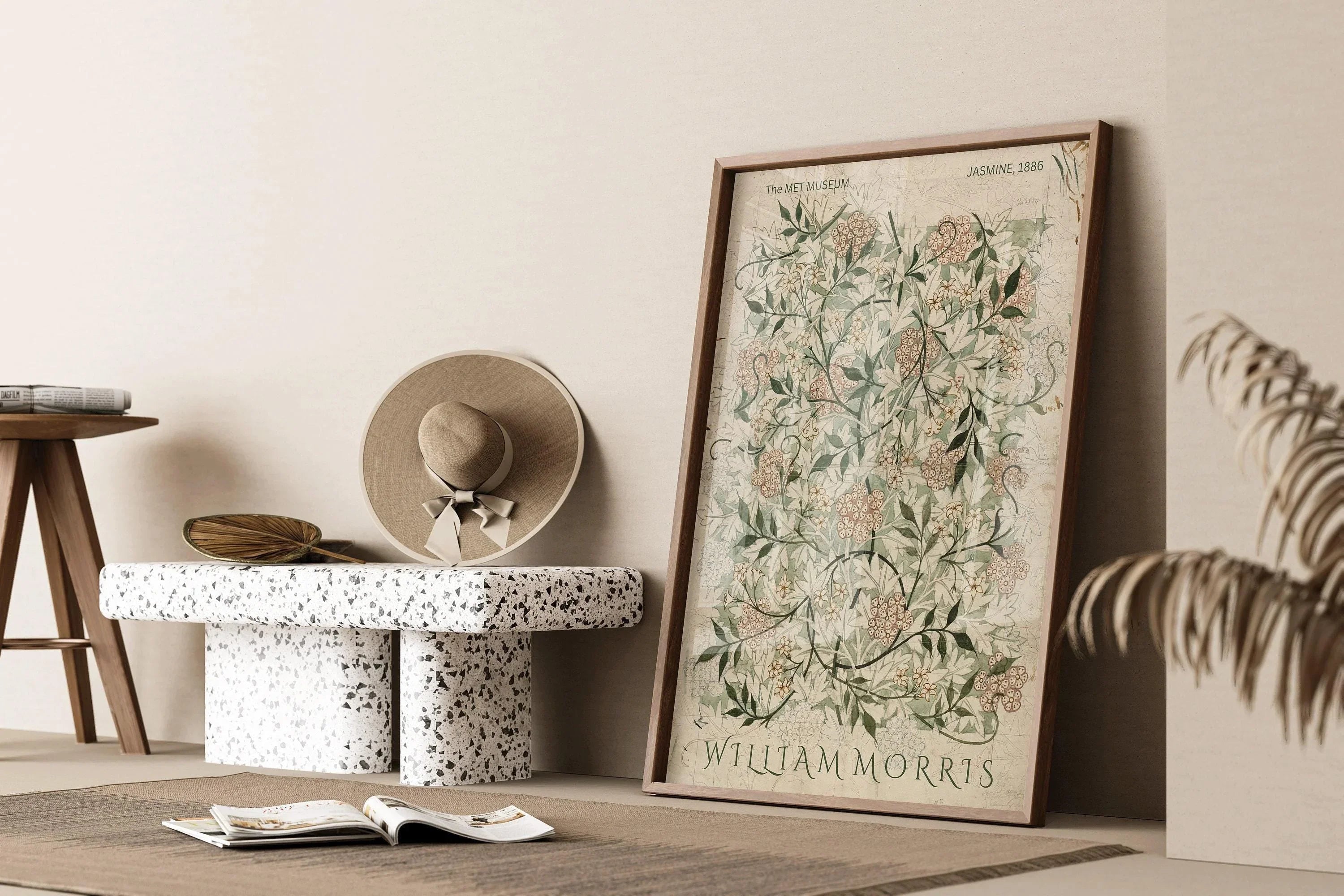 William Morris Jasmine Print: Vintage Botanical Art, Giclee Fine Art - 9ArtPrints