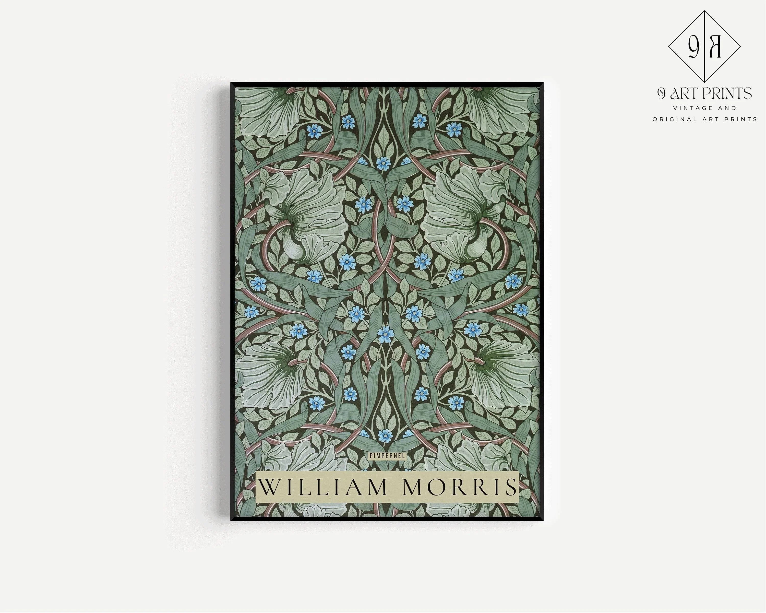William Morris Pimpernel Print: Vintage Floral Giclee Art - 9ArtPrints
