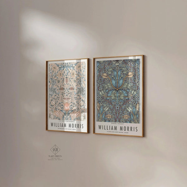 William Morris — Statement Duo | Spring Thicket & Lily | Botanical Art Print