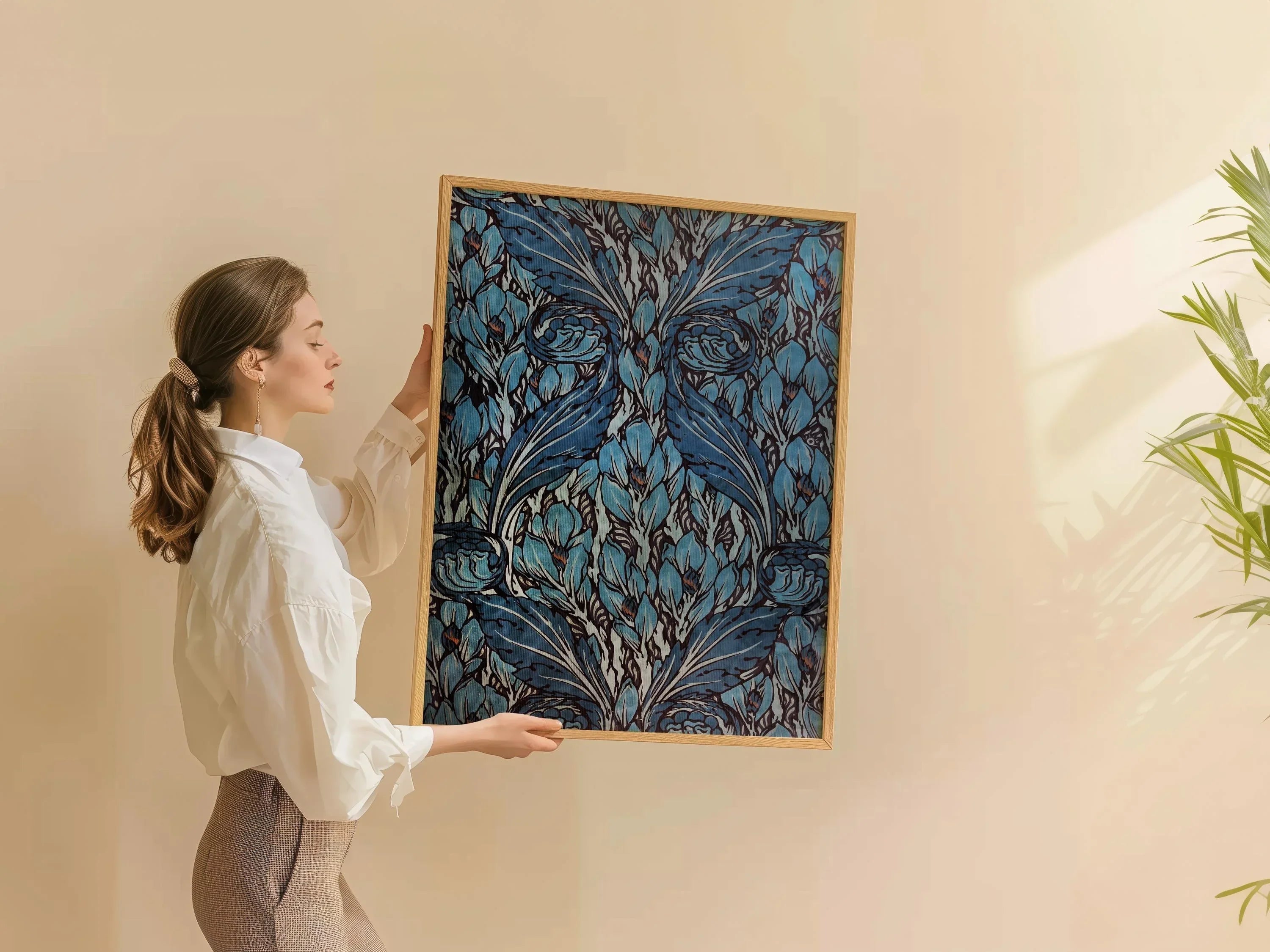 William Morris Swirling Leaf Print: Vintage Botanical Art (Framed Available) - 9ArtPrints