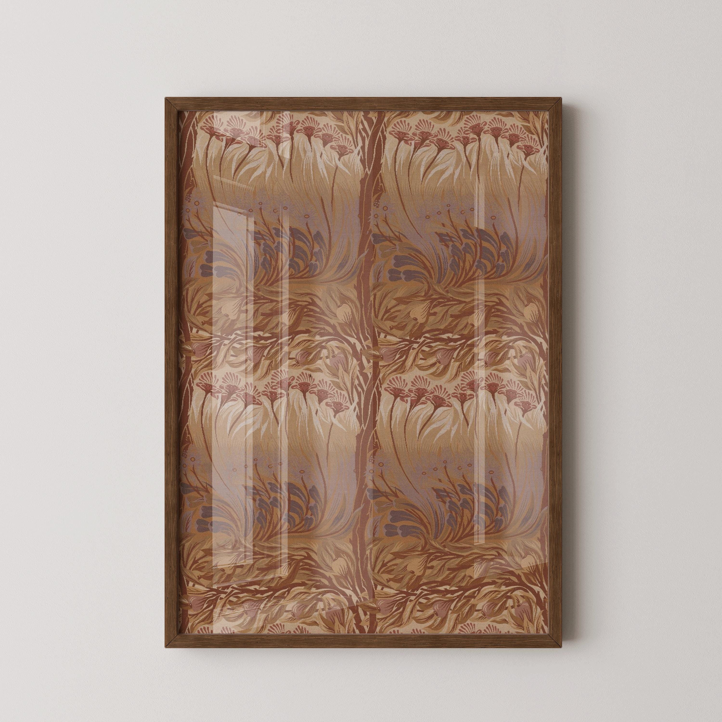 William Morris - The Fig Tree Arthur Heygate Mackmurdo (woven wool) PREMIUM GICLÉE PRINT | Vintage Pattern Print in Brown available framed - 9ArtPrints