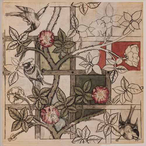 William Morris Trellis Print: Vintage Botanical Floral Art - 9ArtPrints