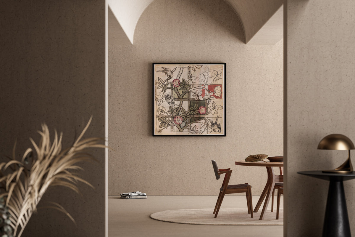 William Morris Trellis Print: Vintage Botanical Floral Art - 9ArtPrints