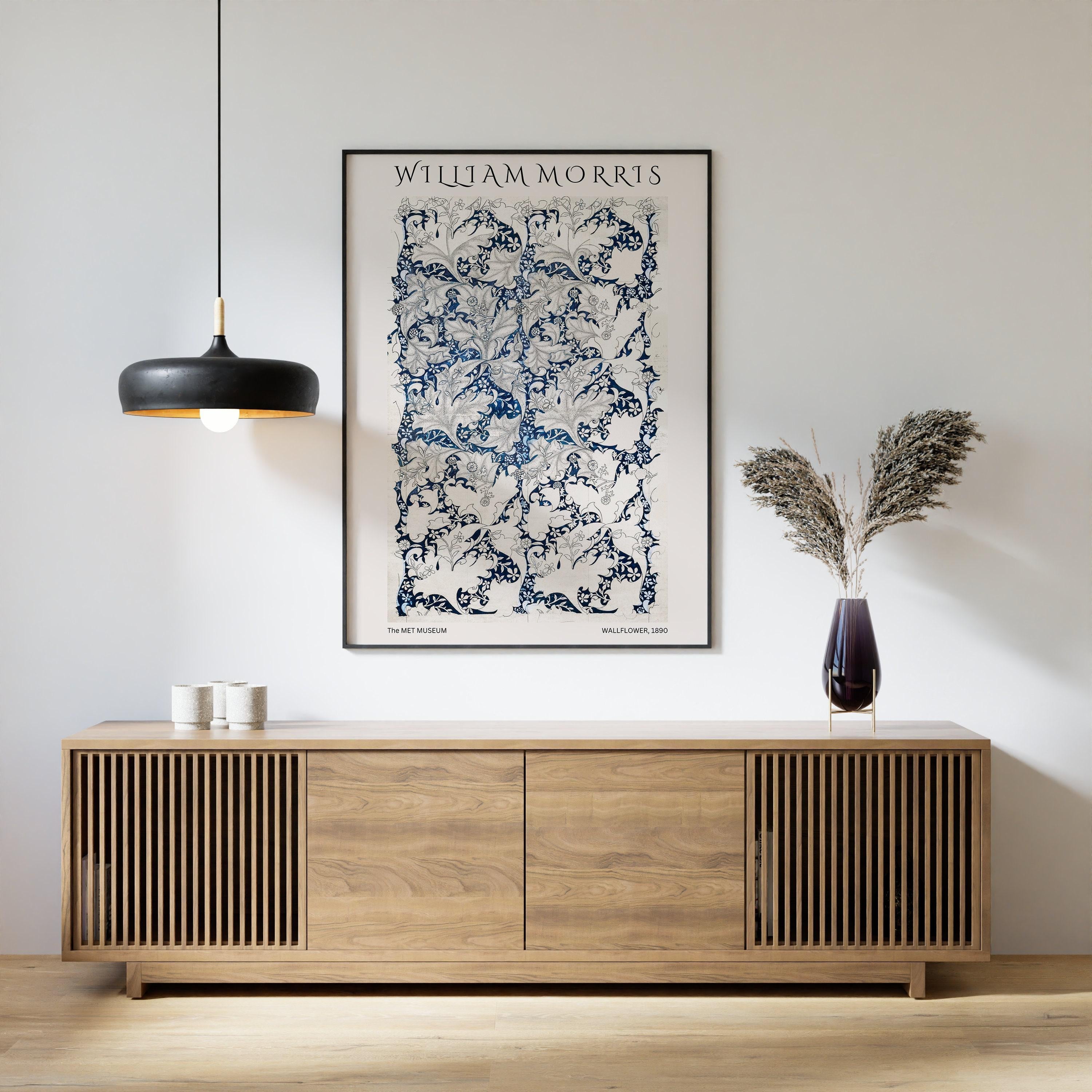 William Morris - Wallflower PREMIUM GICLÉE PRINT | Vintage Botanical Pattern Poster (available handframed or unframed) - 9ArtPrints