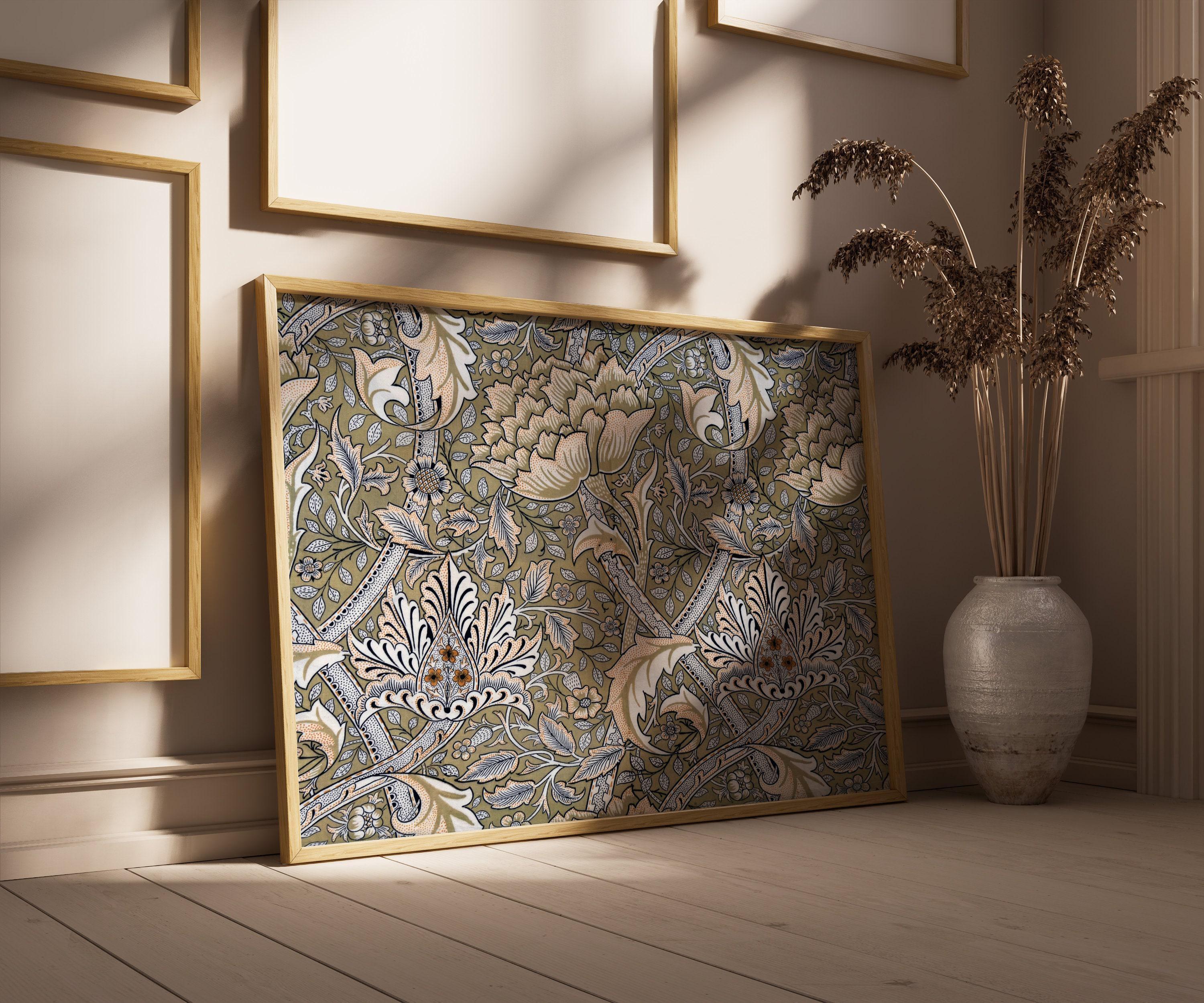 William Morris Windrush Print: Sage Green Vintage Floral Art - 9ArtPrints