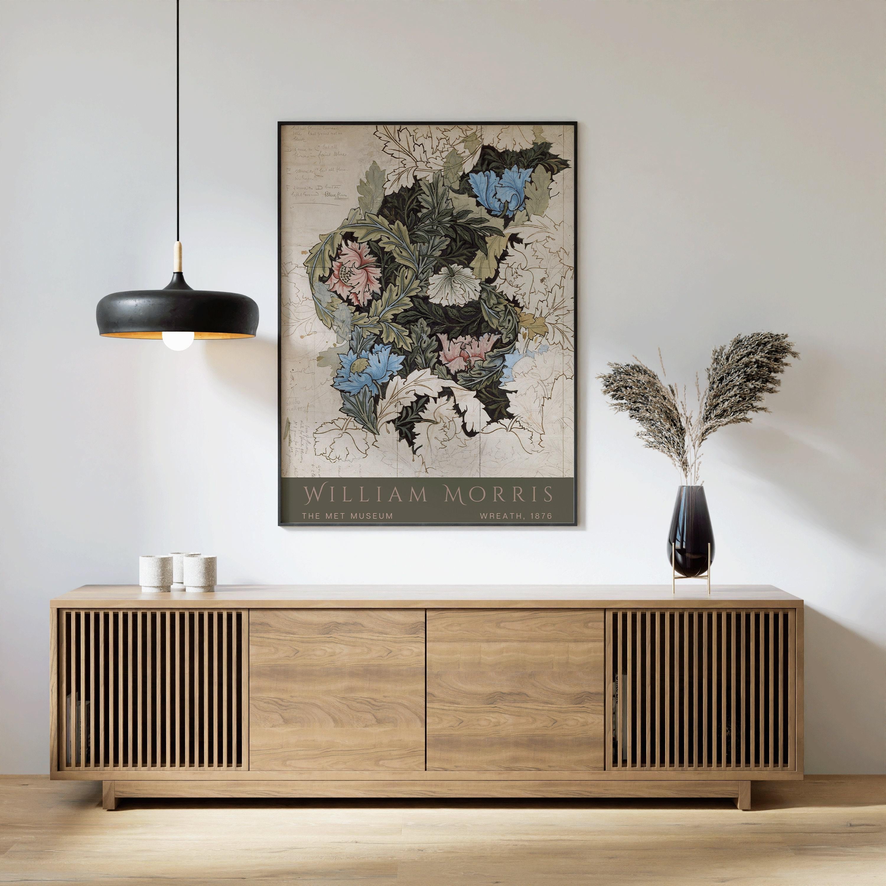 William Morris - Wreath PREMIUM GICLÉE PRINT | Vintage Botanical Pattern Poster (available handframed or unframed) - 9ArtPrints