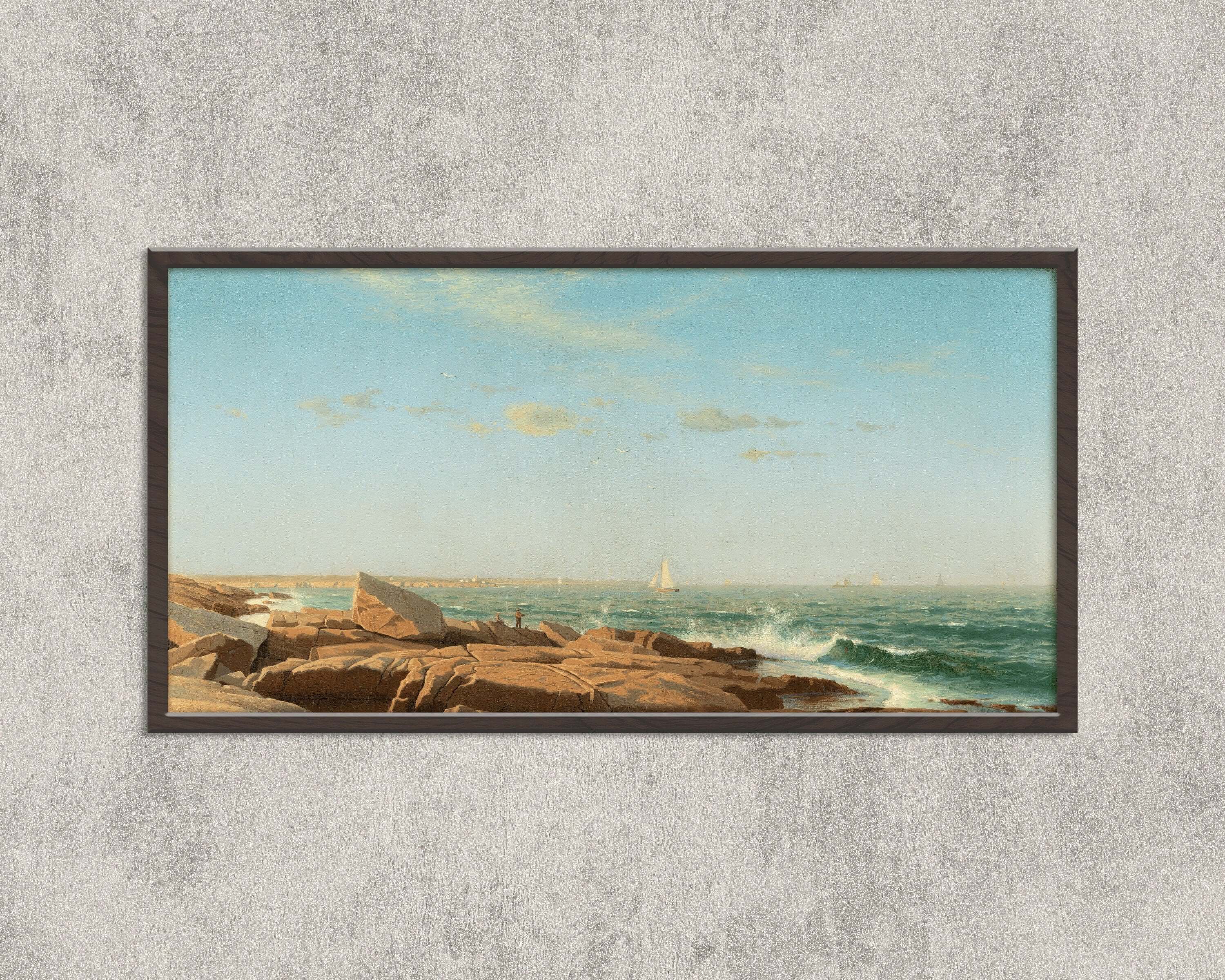 William Stanley Haseltine - Narragansett Bay | Wide Panoramic Seascape Art (available framed or unframed) - 9ArtPrints