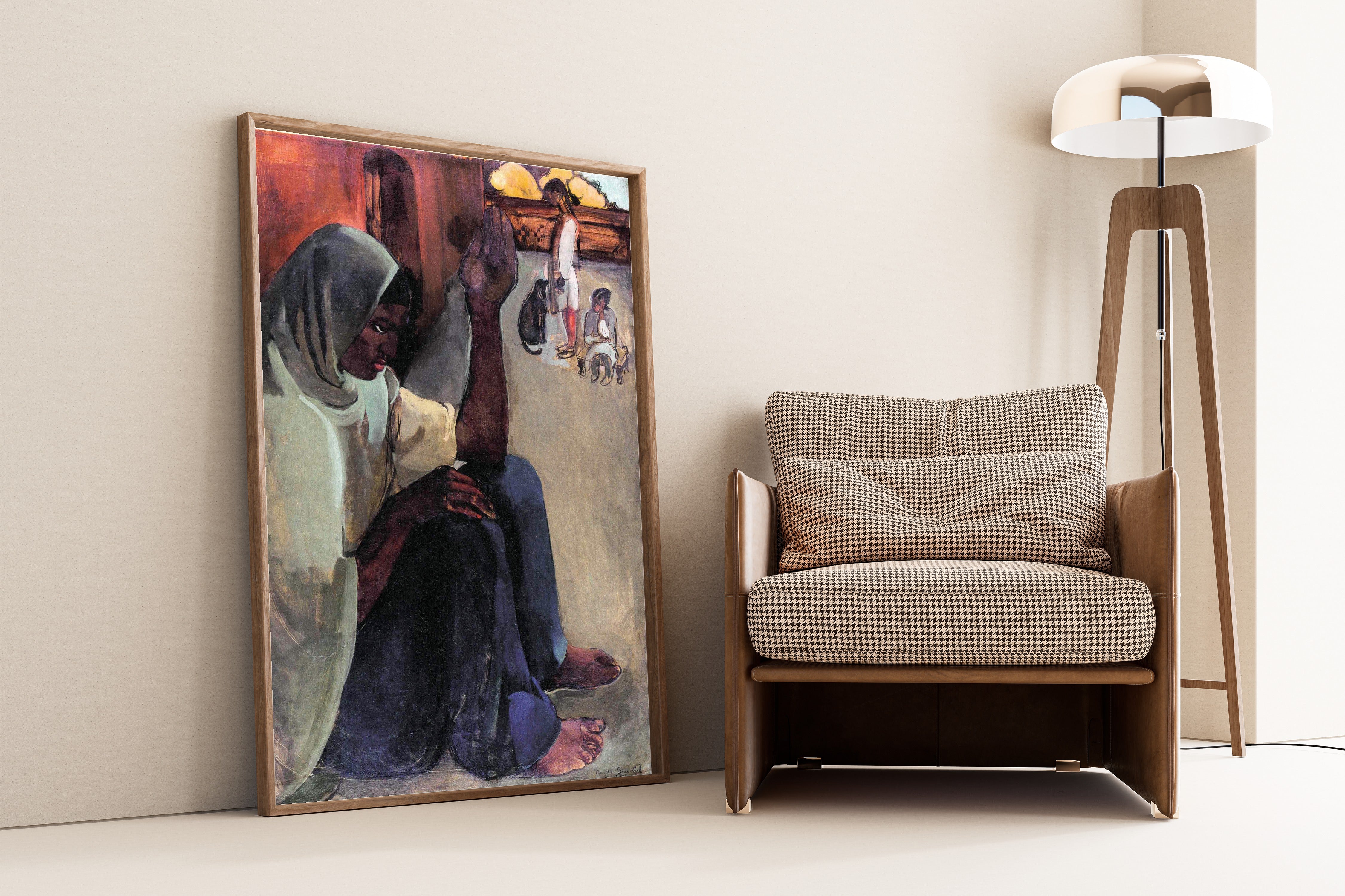 Amrita Sher-Gil — Woman on Terrace | Fine Art Giclée Print